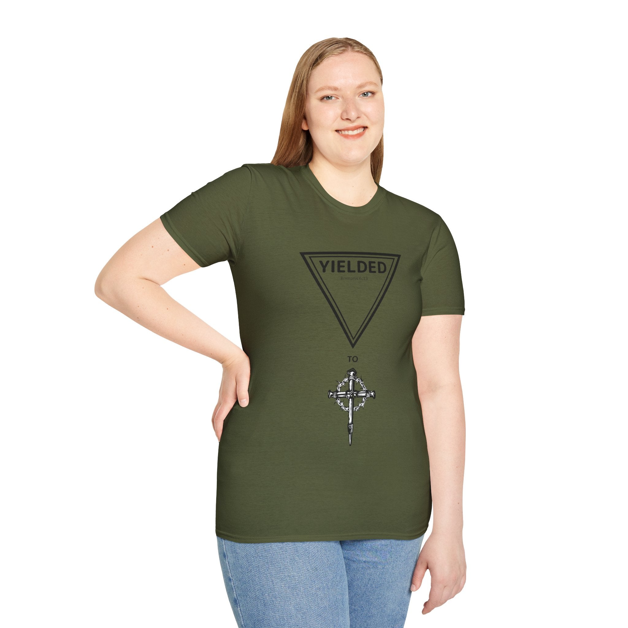 Yielded To... Unisex Softstyle T-Shirt - Stay In Spirit Shop