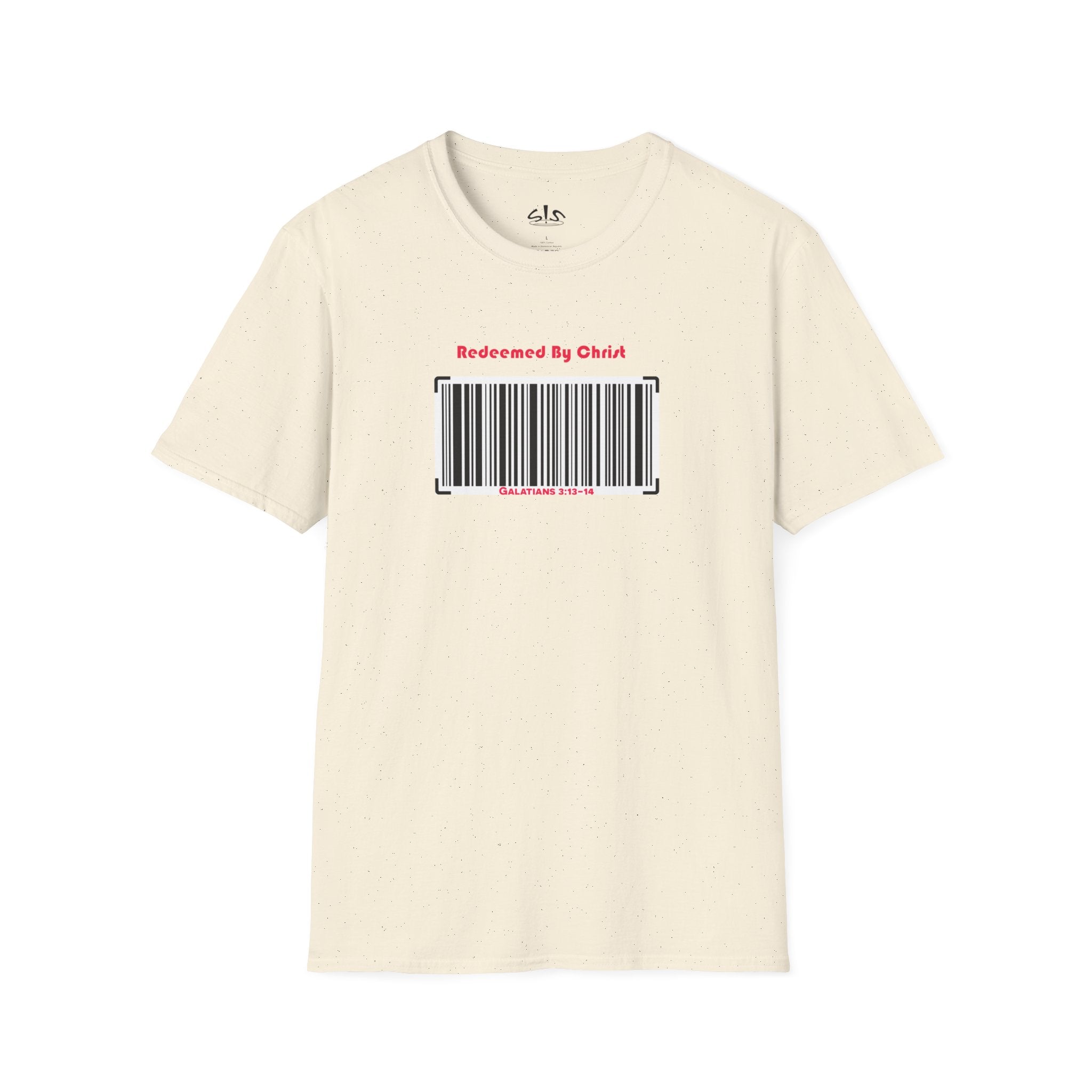 Redeemed By Christ (Red/Black) Unisex Softstyle T-Shirt - Stay In Spirit Shop