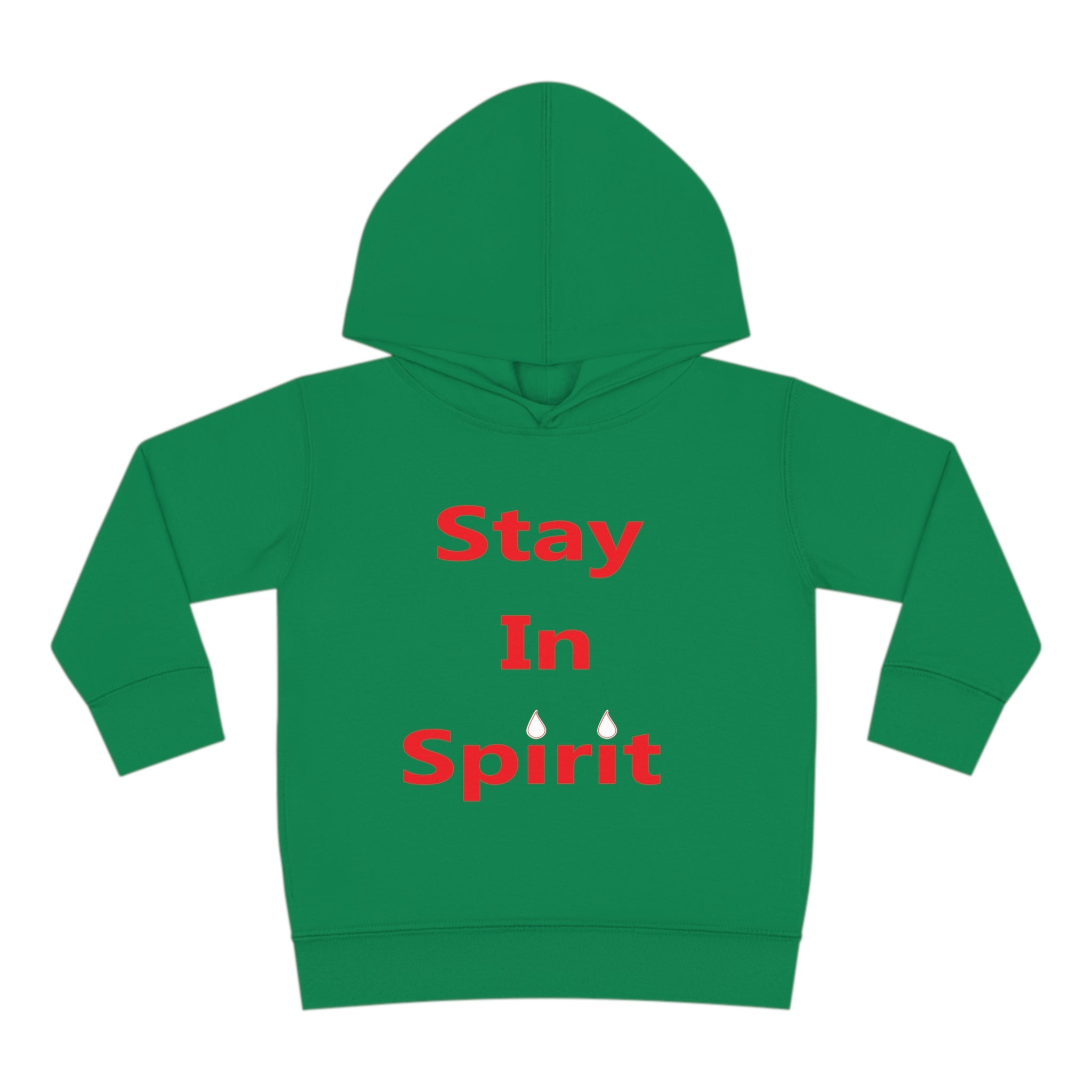 Stay In Spirit Red Lettered Toddler Pullover Fleece Hoodie - Stay In Spirit Shop