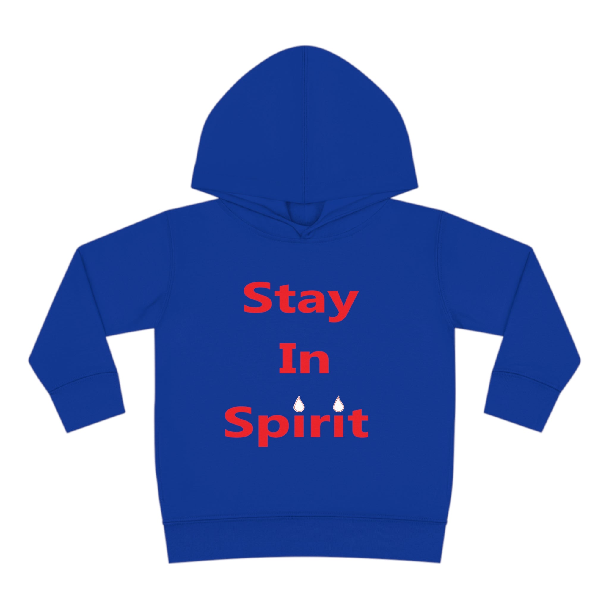 Stay In Spirit Red Lettered Toddler Pullover Fleece Hoodie - Stay In Spirit Shop