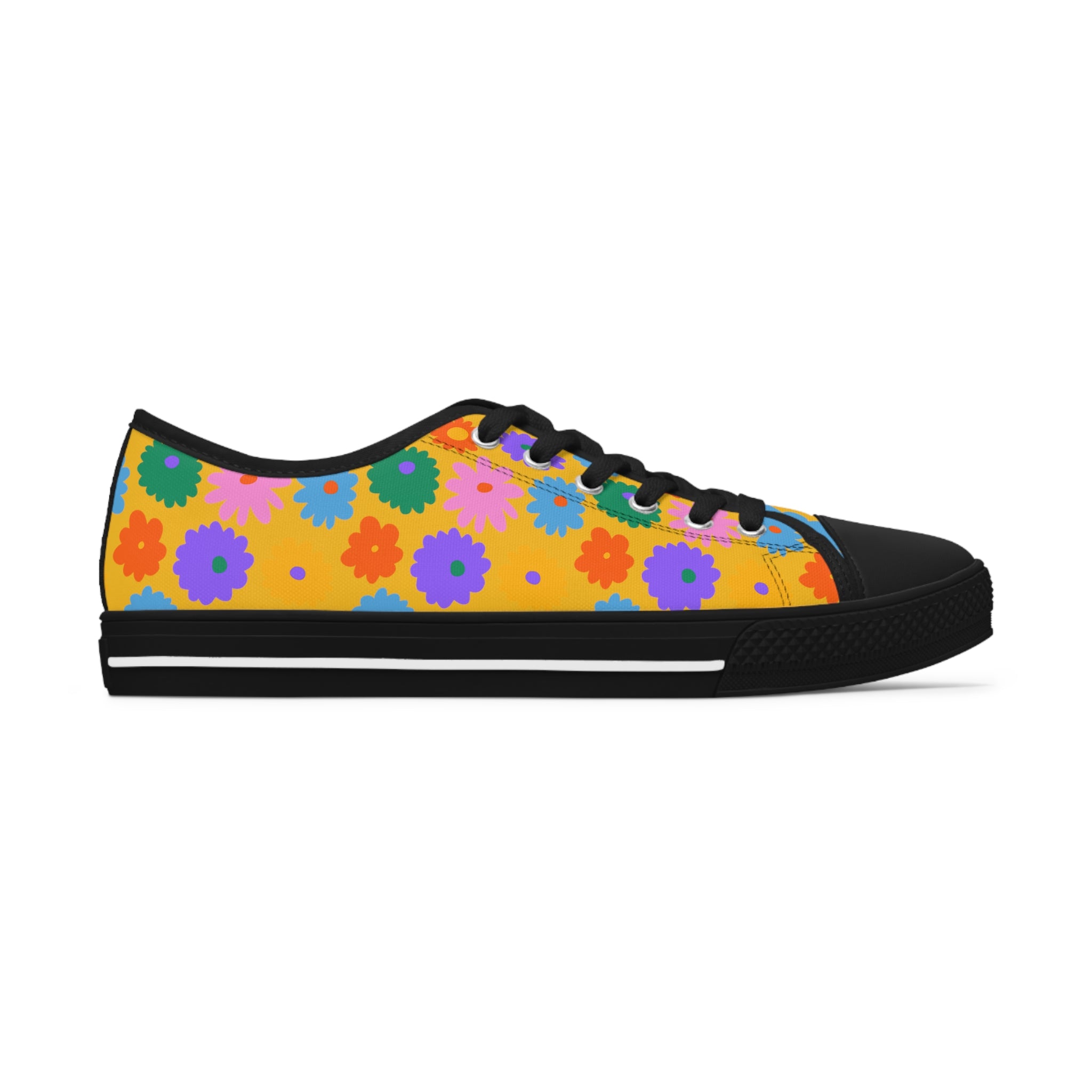 Stay In Spirit Yellow Flower Women's Low Top Shoes - Stay In Spirit Shop