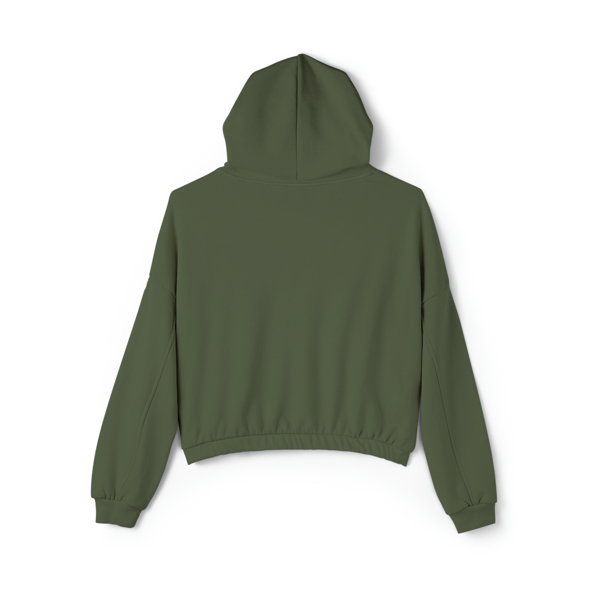 Women's Stay In Spirit White Logo Cinched Bottom Hoodie - Stay In Spirit Shop