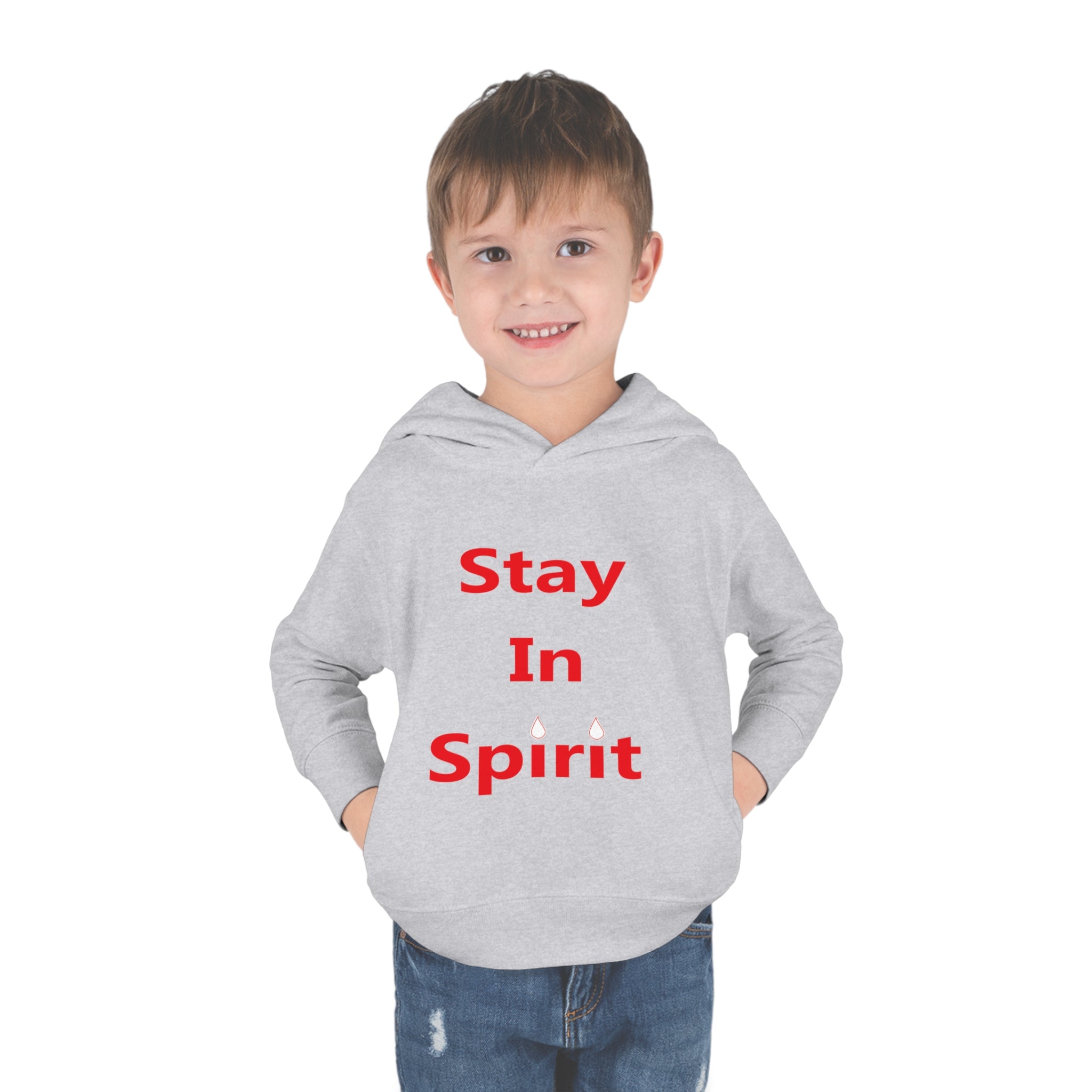 Stay In Spirit Red Lettered Toddler Pullover Fleece Hoodie - Stay In Spirit Shop