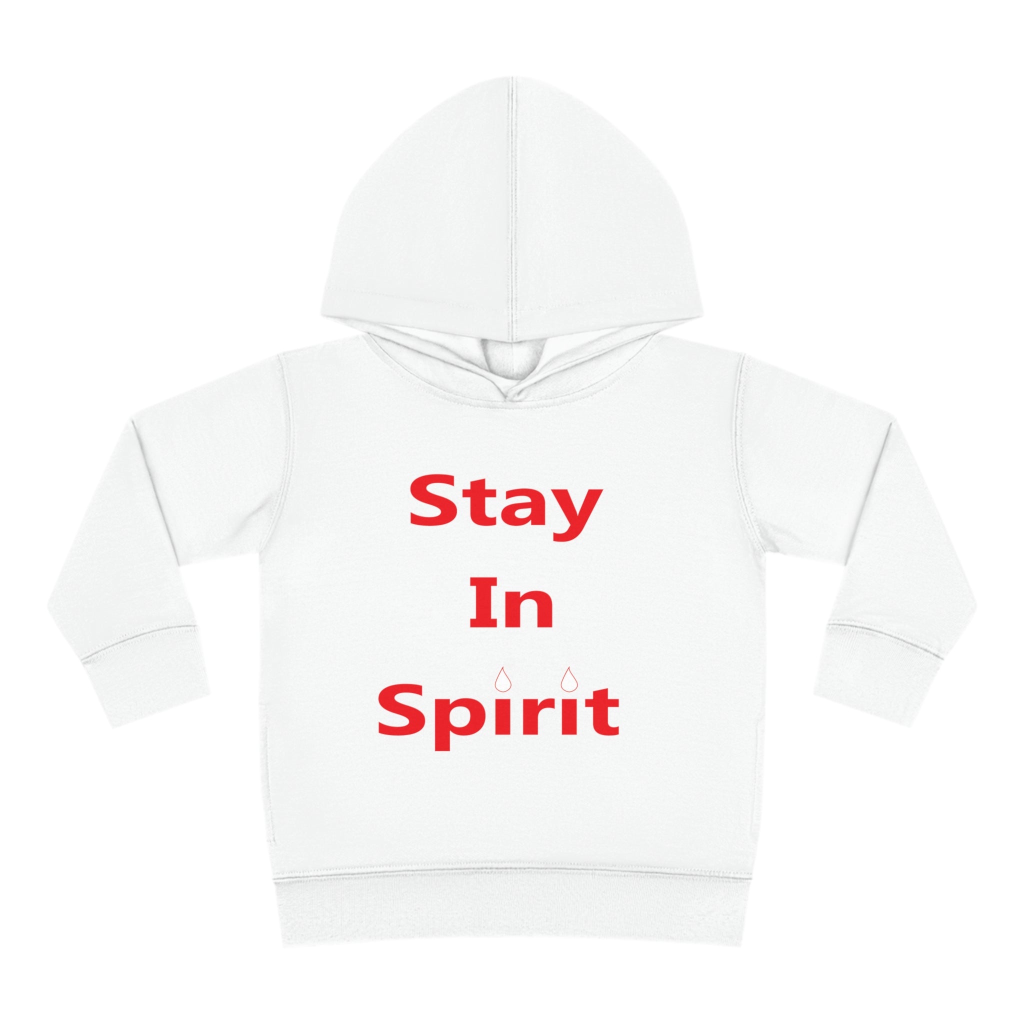 Stay In Spirit Red Lettered Toddler Pullover Fleece Hoodie - Stay In Spirit Shop