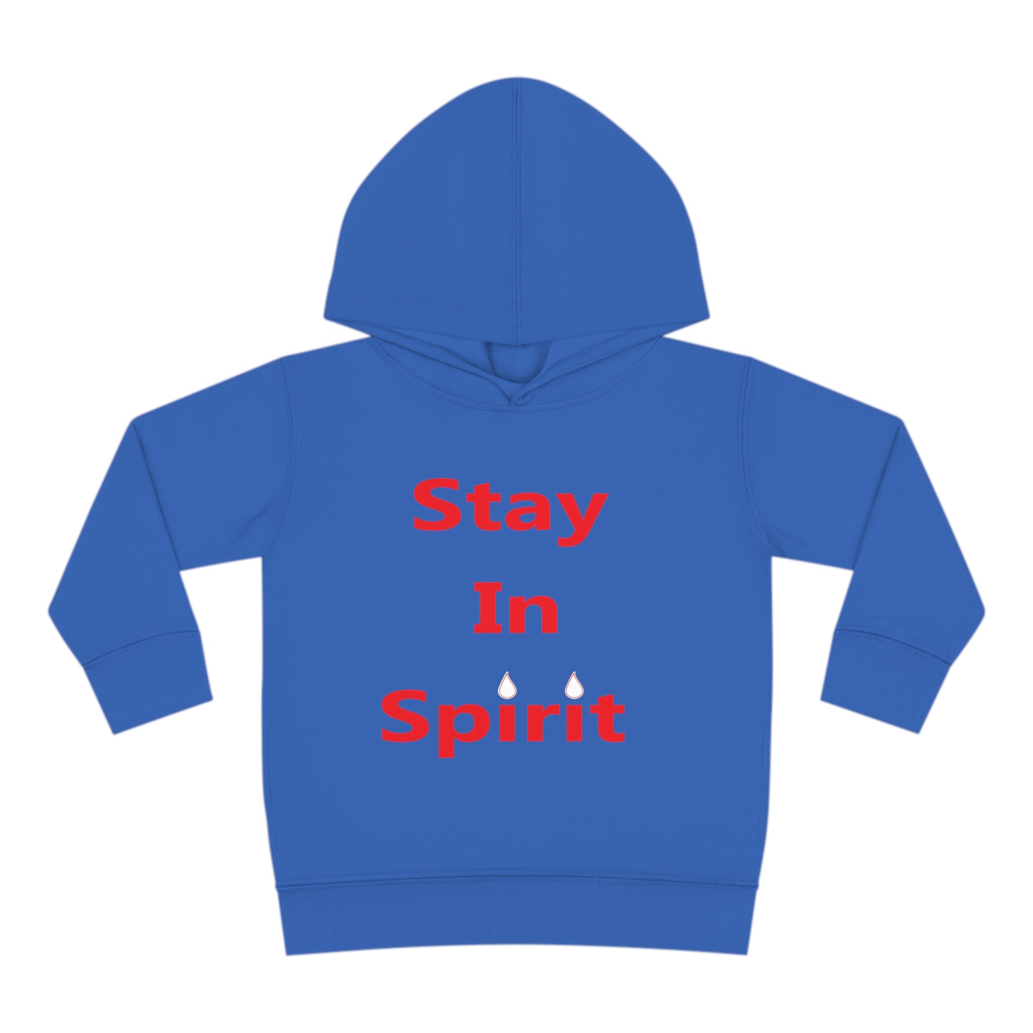 Stay In Spirit Red Lettered Toddler Pullover Fleece Hoodie - Stay In Spirit Shop