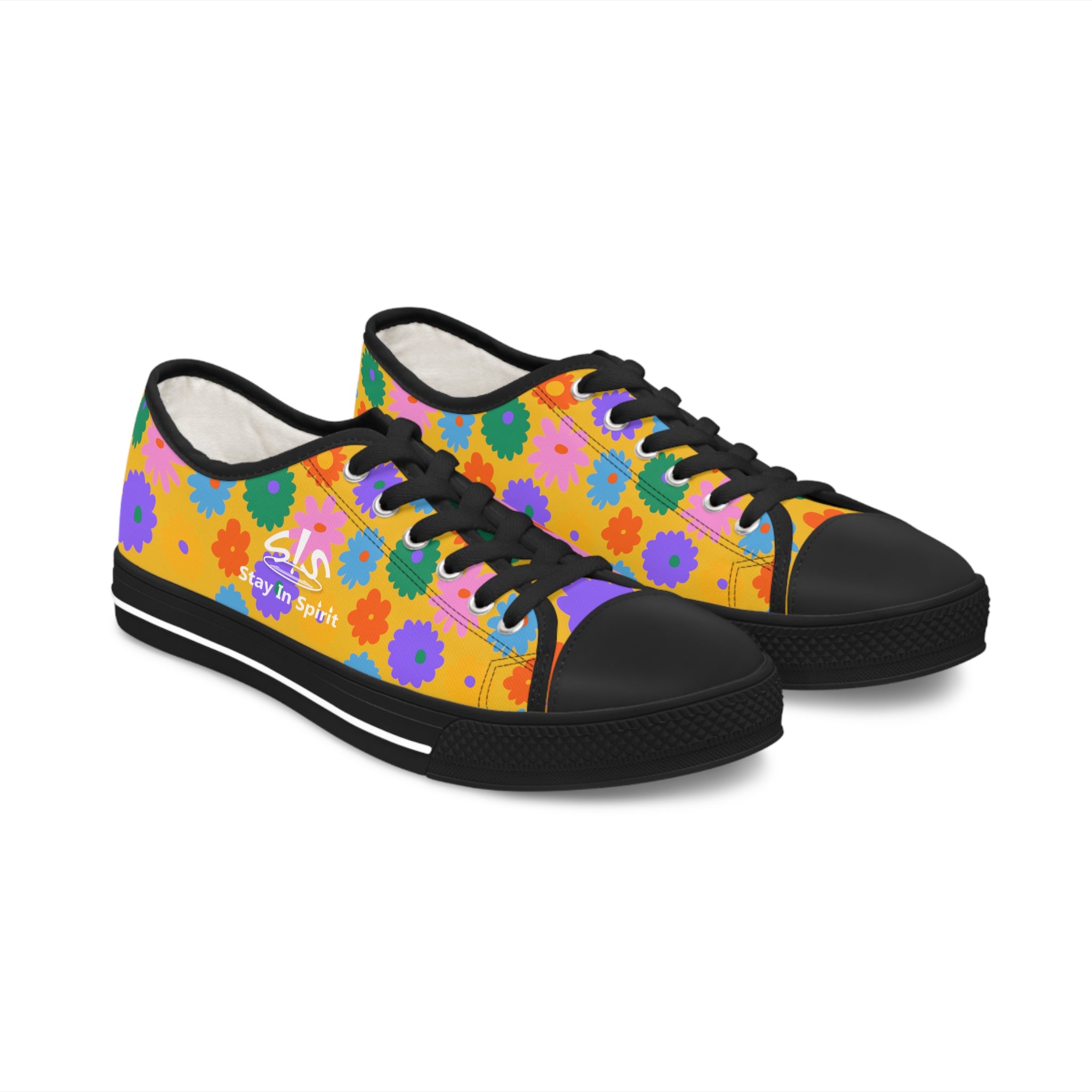 Stay In Spirit Yellow Flower Women's Low Top Shoes - Stay In Spirit Shop