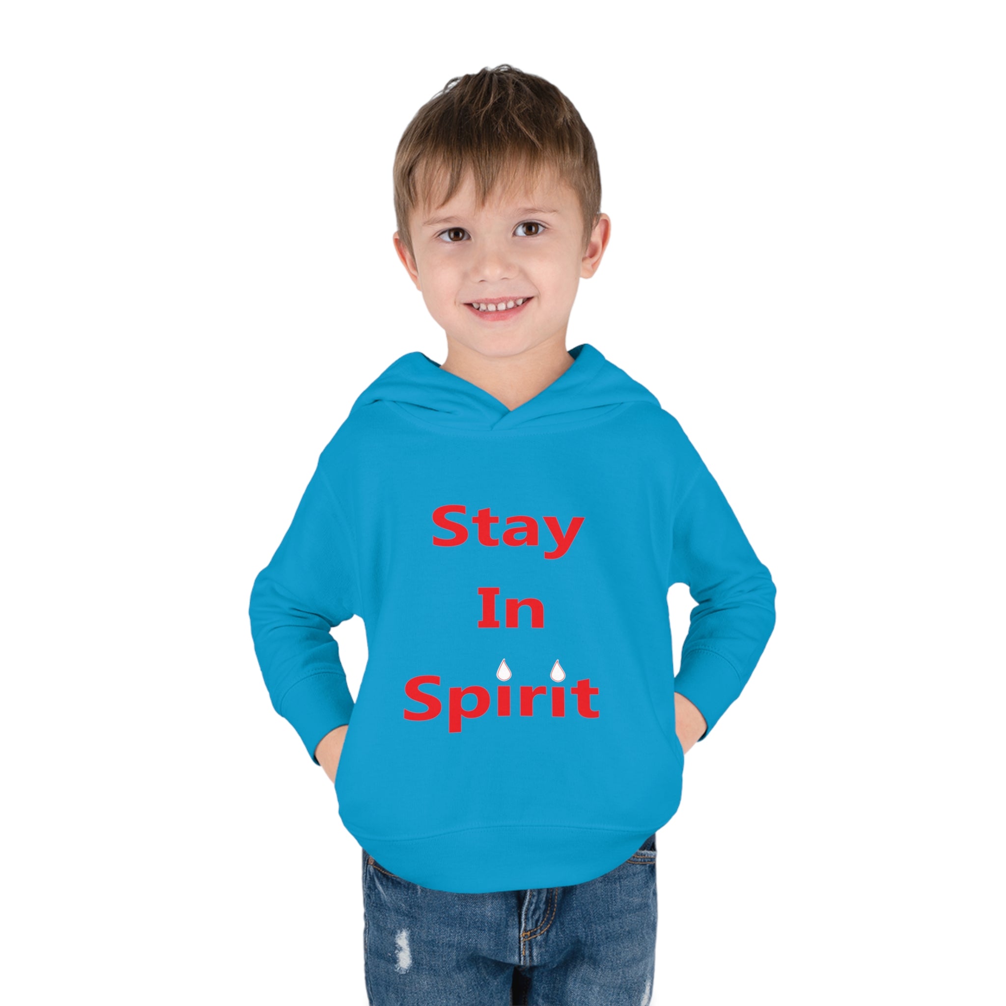 Stay In Spirit Red Lettered Toddler Pullover Fleece Hoodie - Stay In Spirit Shop