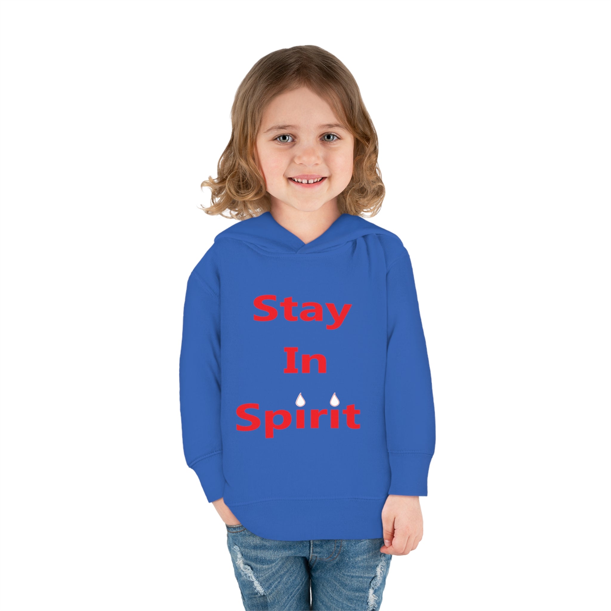 Stay In Spirit Red Lettered Toddler Pullover Fleece Hoodie - Stay In Spirit Shop