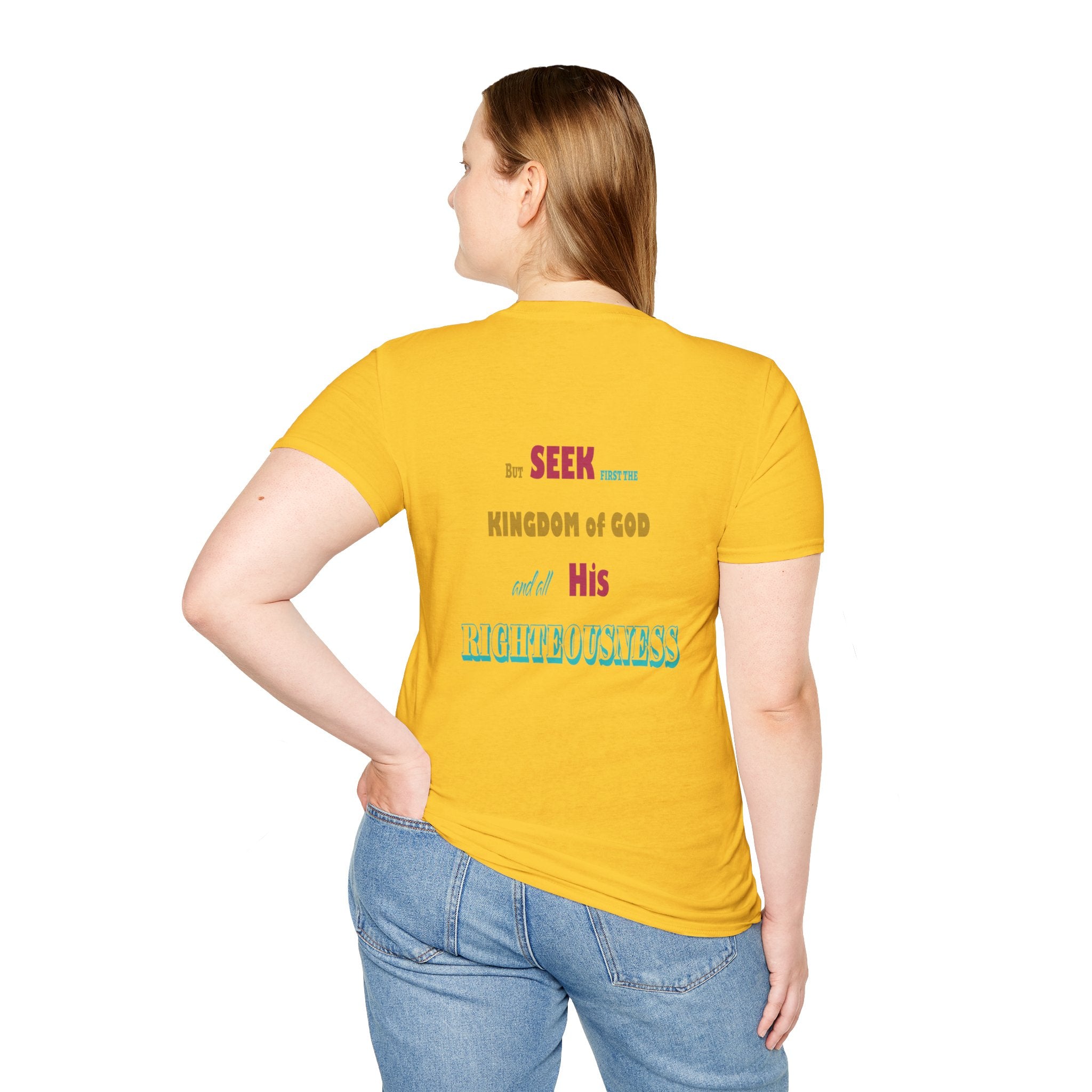 Seek First (Color) Unisex Softstyle T-Shirt