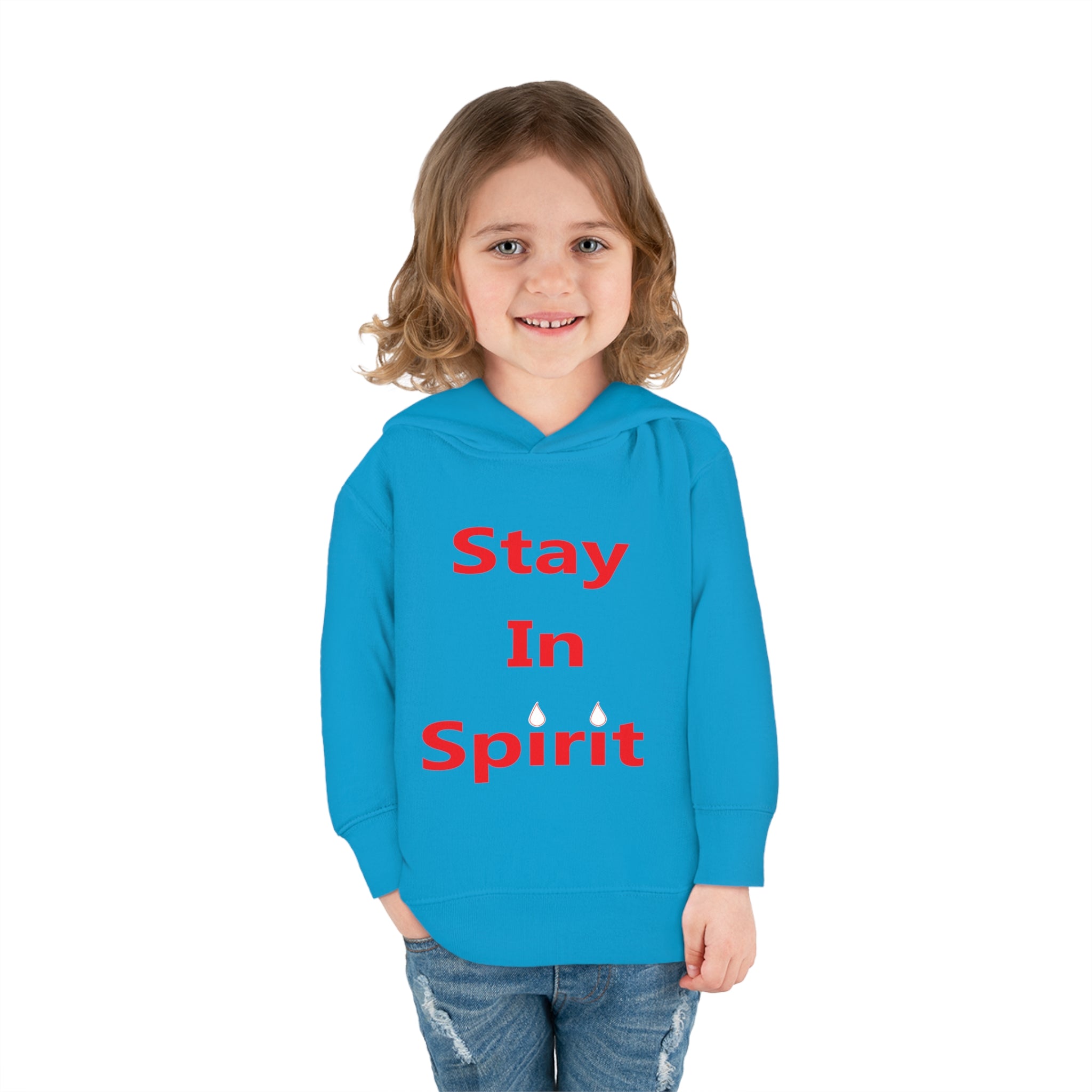 Stay In Spirit Red Lettered Toddler Pullover Fleece Hoodie - Stay In Spirit Shop