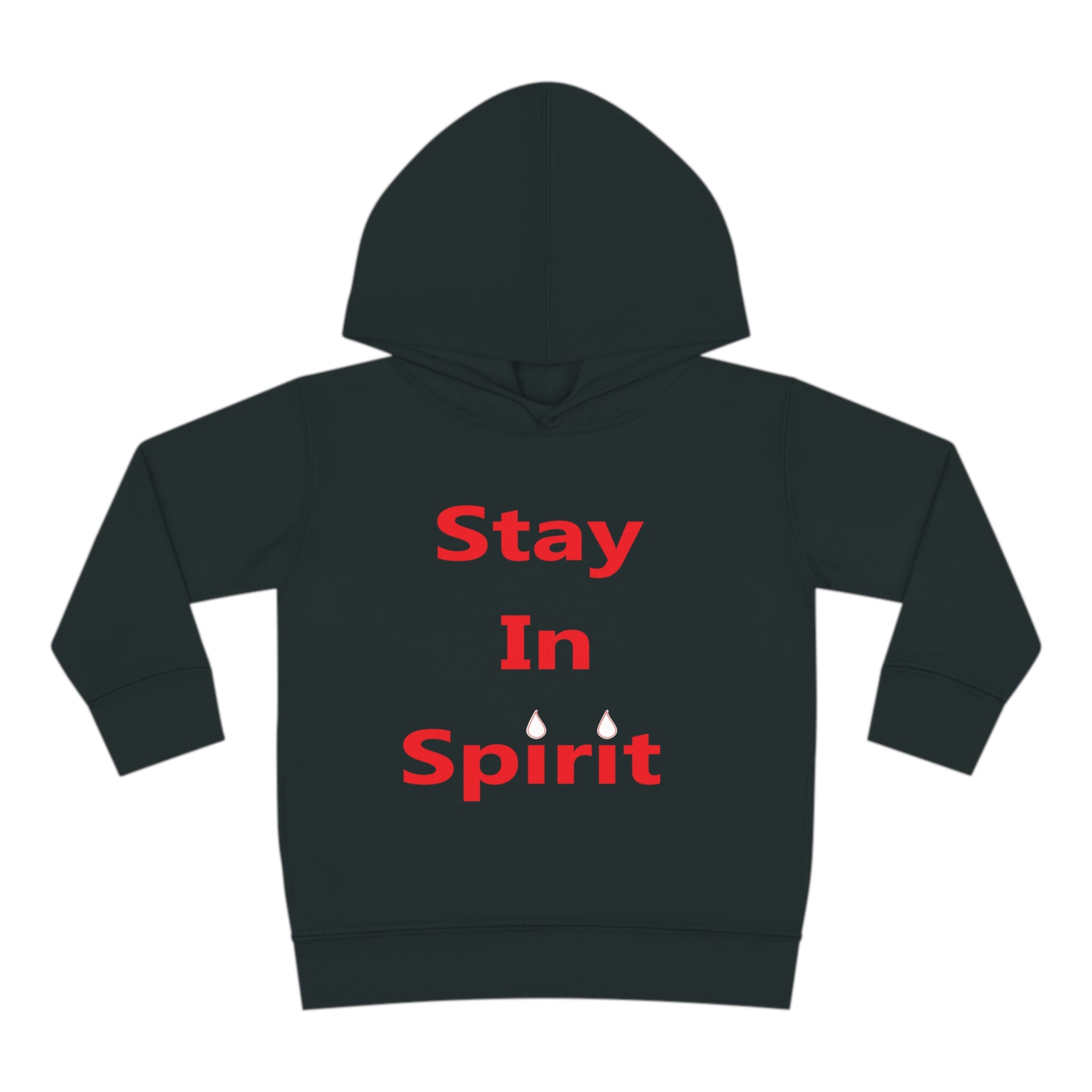 Stay In Spirit Red Lettered Toddler Pullover Fleece Hoodie - Stay In Spirit Shop