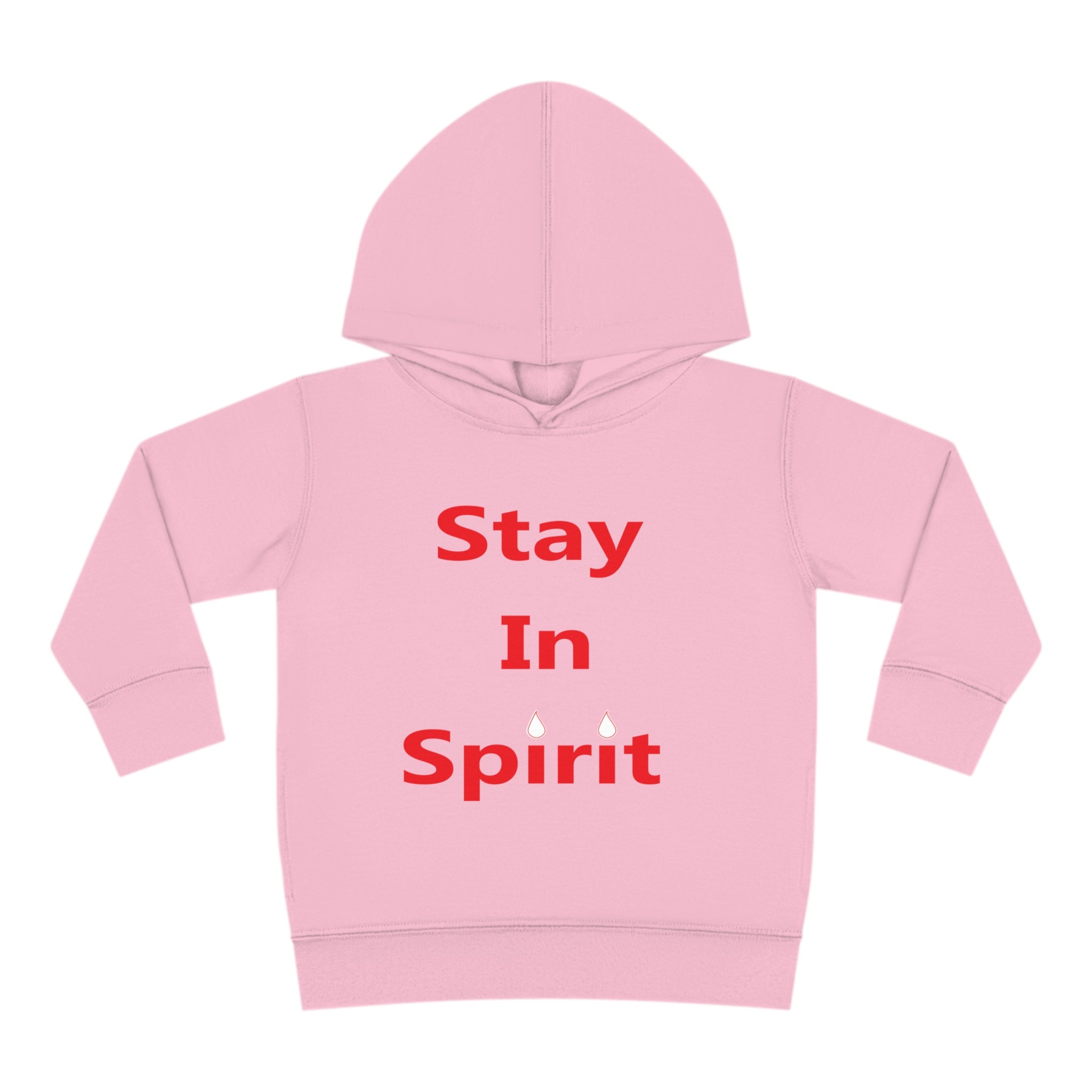 Stay In Spirit Red Lettered Toddler Pullover Fleece Hoodie - Stay In Spirit Shop
