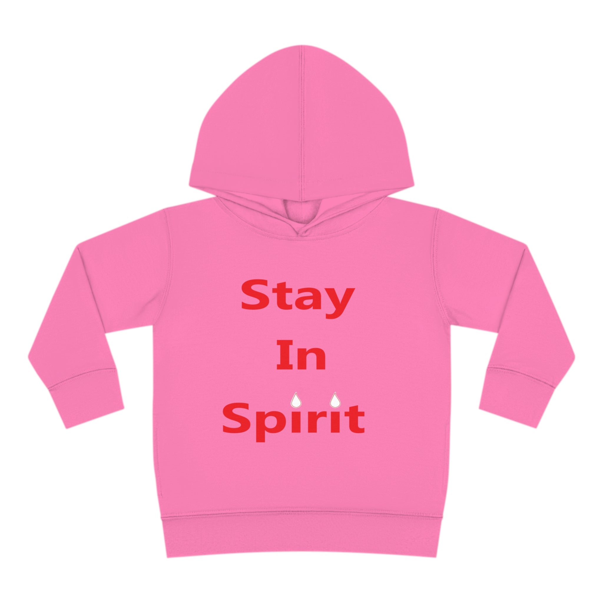 Stay In Spirit Red Lettered Toddler Pullover Fleece Hoodie - Stay In Spirit Shop