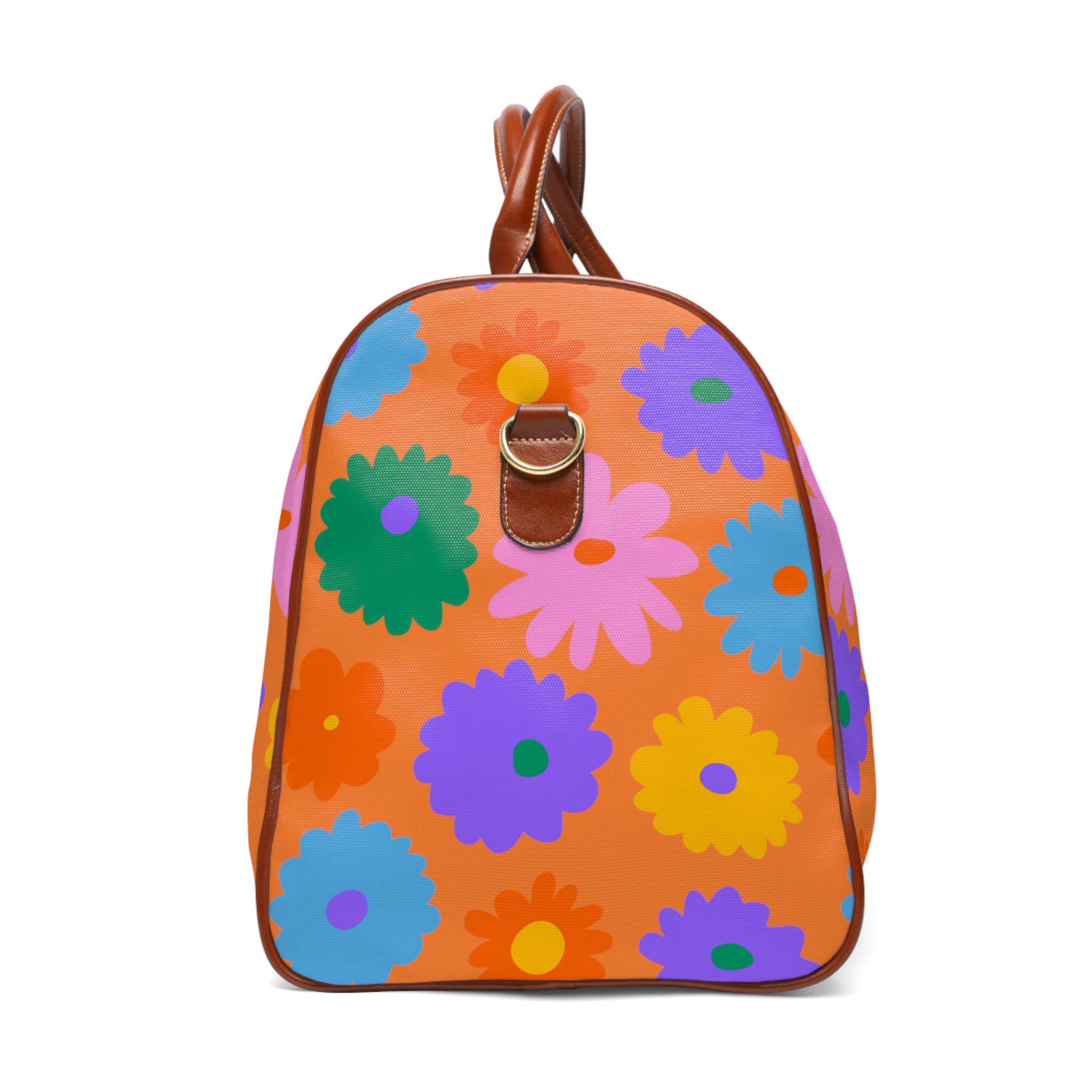 Stay In Spirit Orange Flower Waterproof Travel Bag (Luxury) - Stay In Spirit Shop