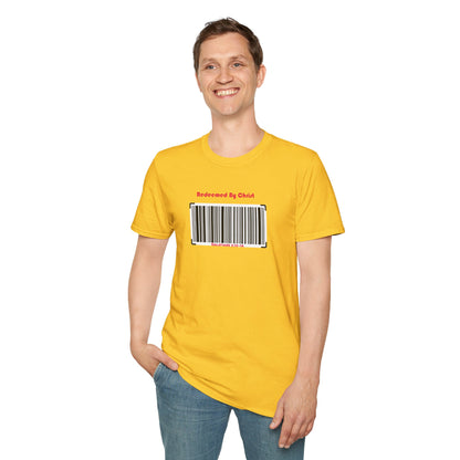 Redeemed By Christ (Red/Black) Unisex Softstyle T-Shirt - Stay In Spirit Shop