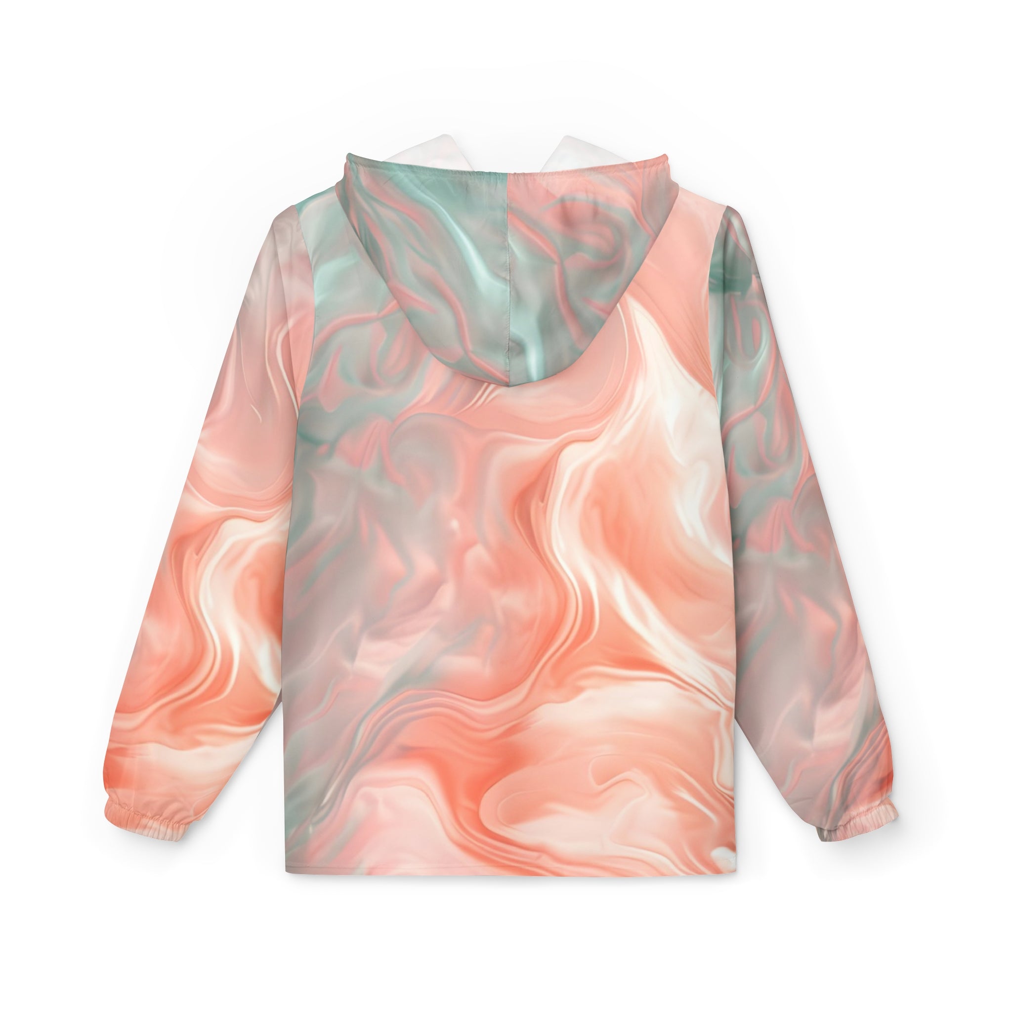 Regenerate Restore Revive Teal and Peach Windbreaker Jacket