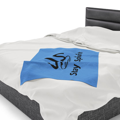Light Blue Stay In Spirit Velveteen Plush Blanket - Stay In Spirit Shop