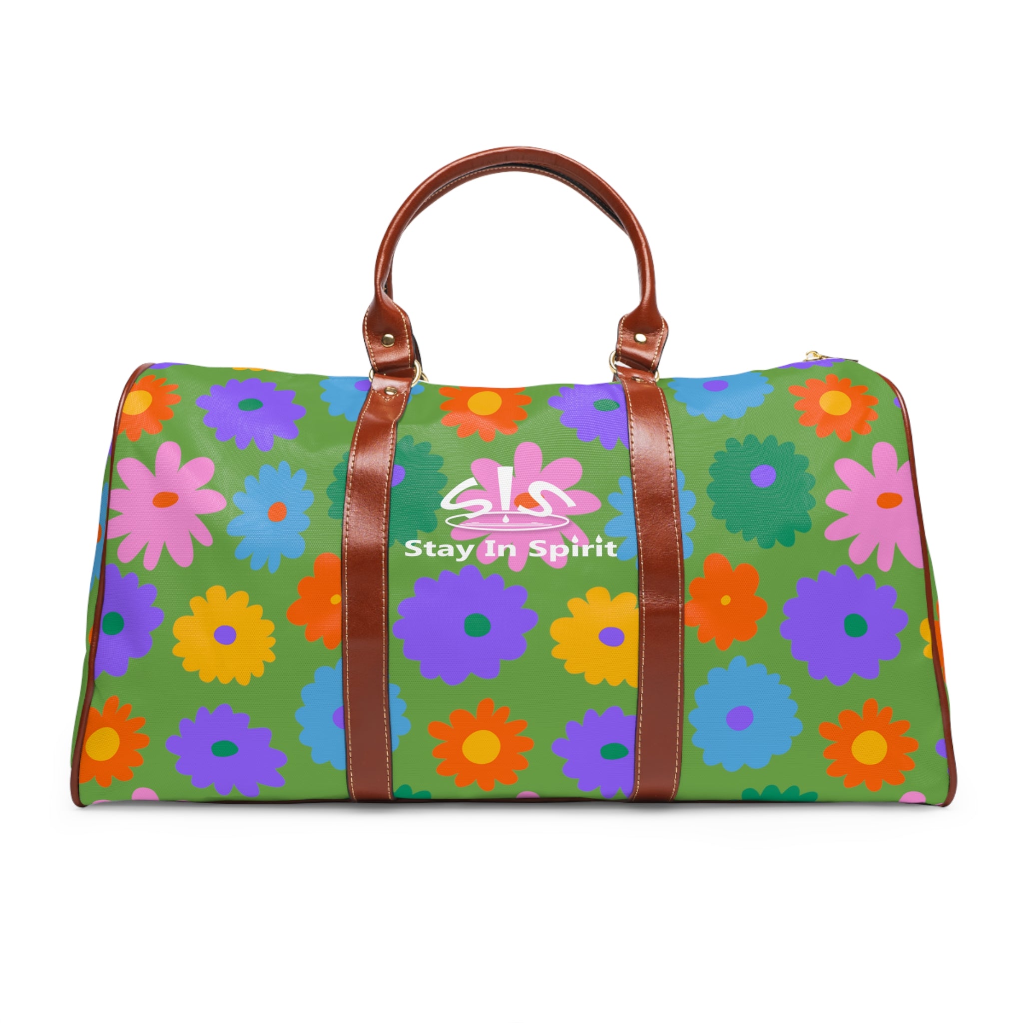 Stay In Spirit Green Flower Waterproof Travel Bag (Luxury) - Stay In Spirit Shop