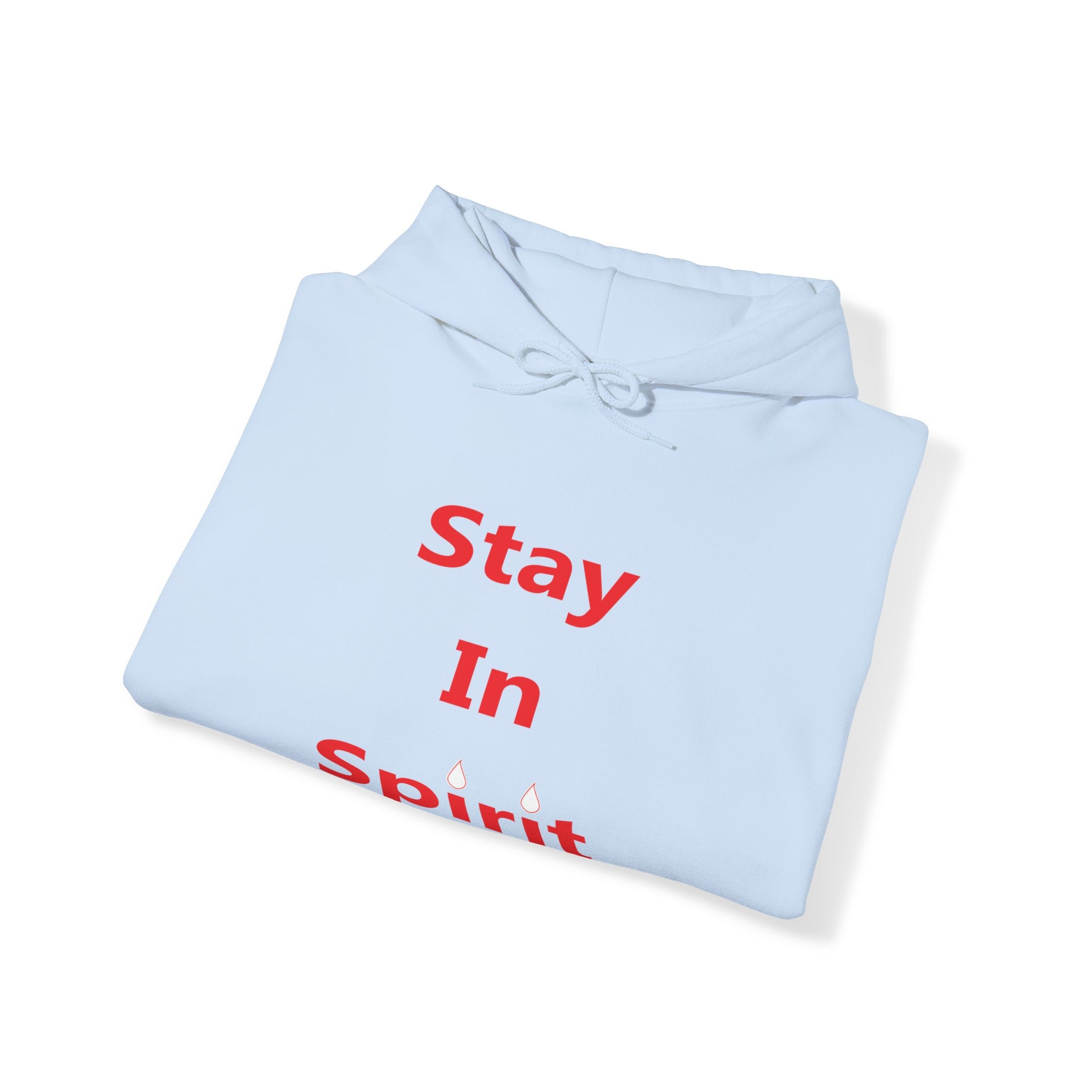 Stay In Spirit Red Lettered Unisex Heavy Blend™ Hooded Sweatshirt