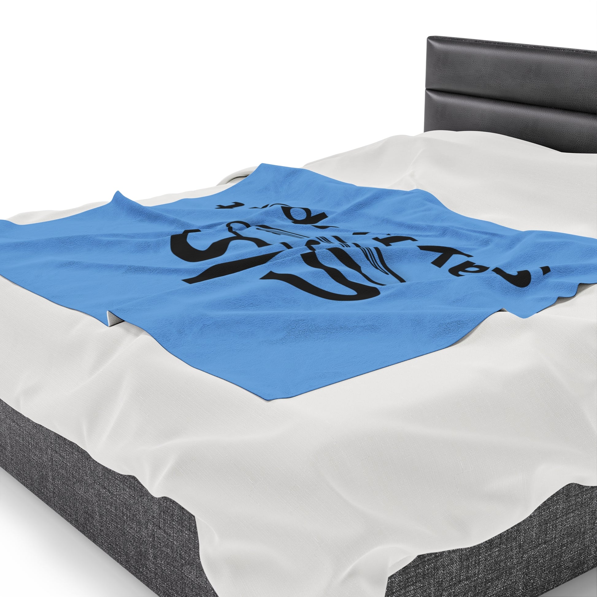 Light Blue Stay In Spirit Velveteen Plush Blanket - Stay In Spirit Shop