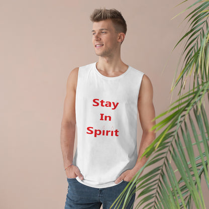 Stay In Spirit Red Lettered Unisex Barnard Tank - Stay In Spirit Shop