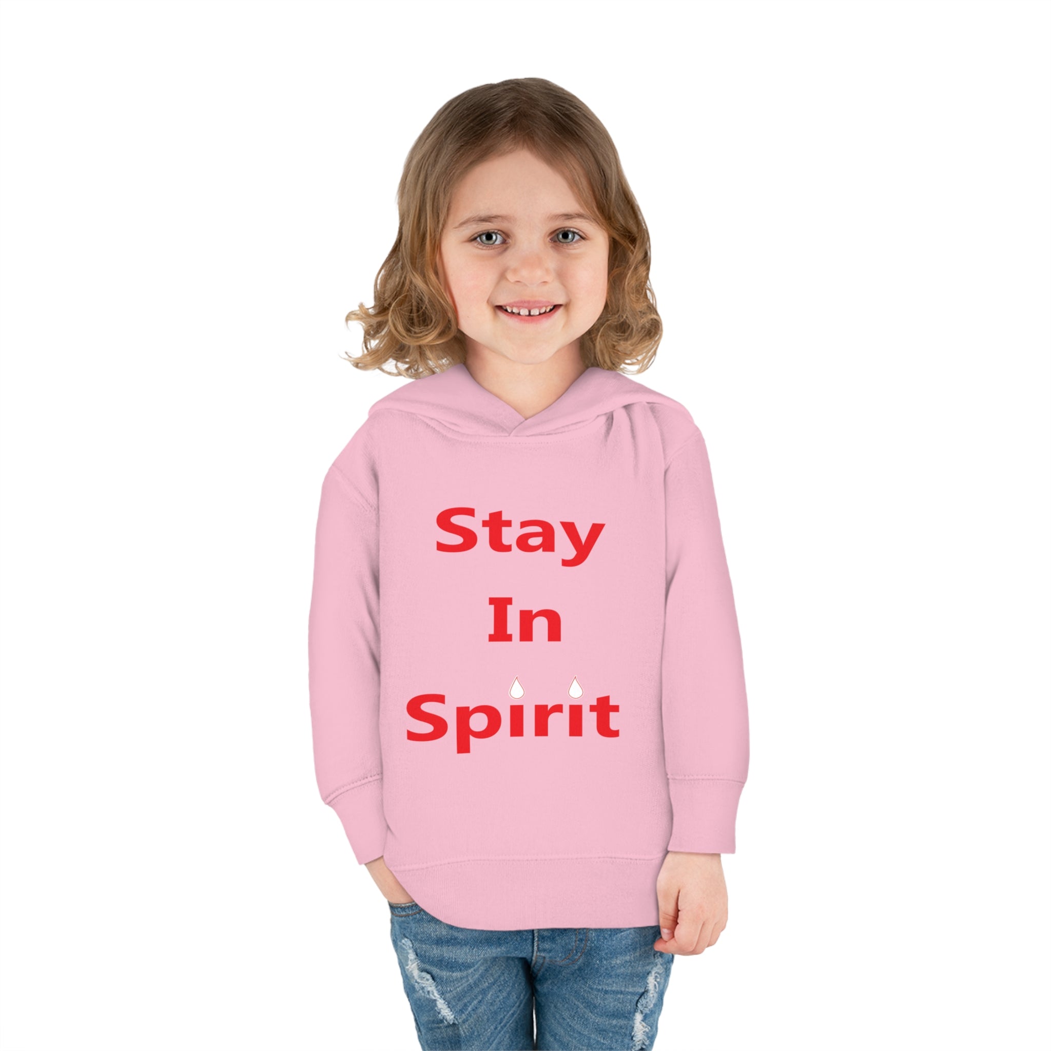 Stay In Spirit Red Lettered Toddler Pullover Fleece Hoodie - Stay In Spirit Shop