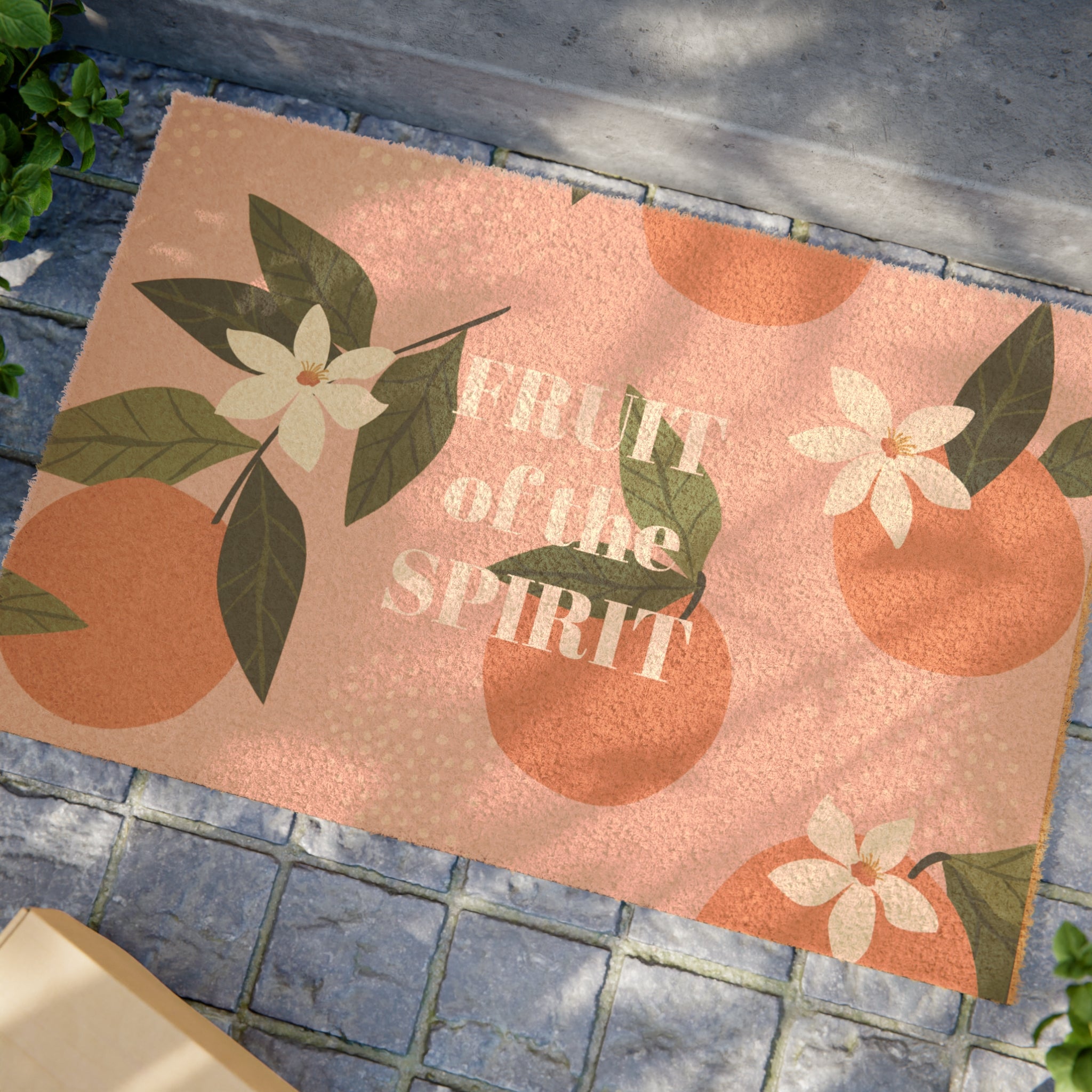 Fruit of the Spirit Peachy Doormat - Stay In Spirit Shop