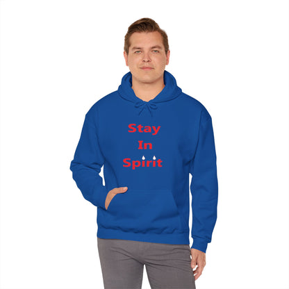 Stay In Spirit Red Lettered Unisex Heavy Blend™ Hooded Sweatshirt
