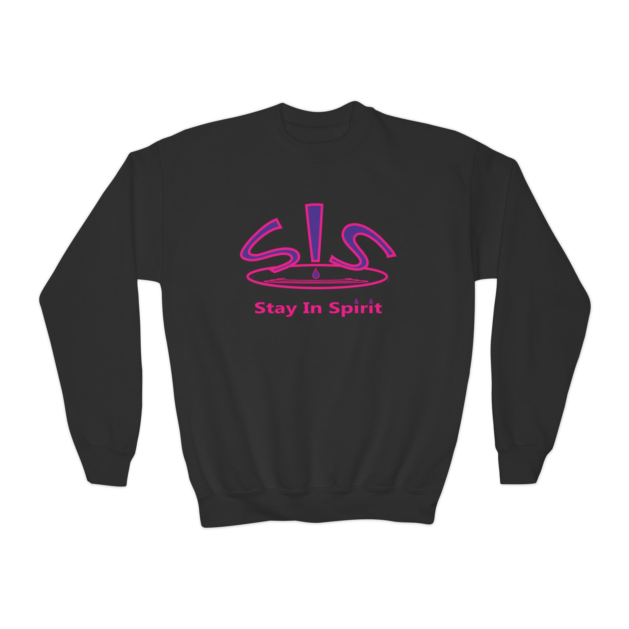 Stay In Spirit Logo (Purple/Pink) Youth Crewneck Sweatshirt - Stay In Spirit Shop