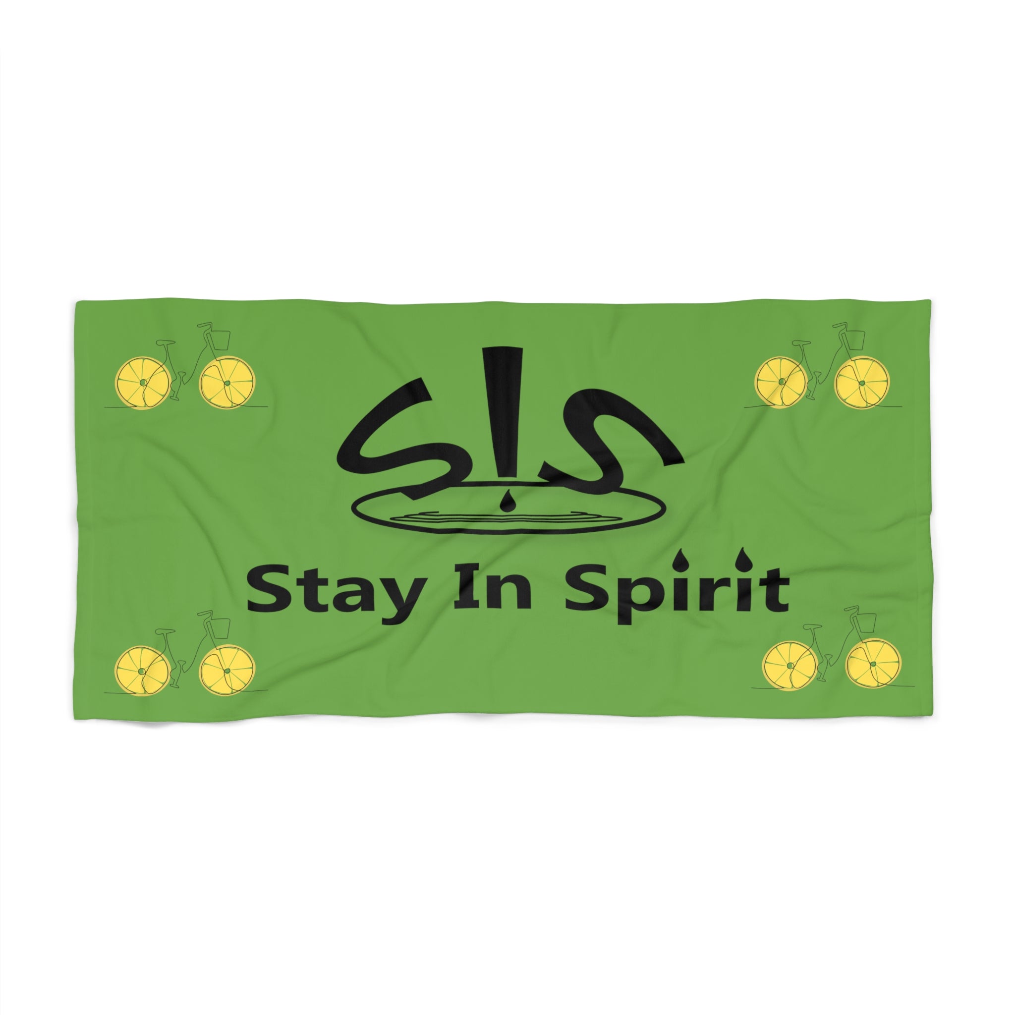 Stay In Spirit Green Beach Towel - Stay In Spirit Shop