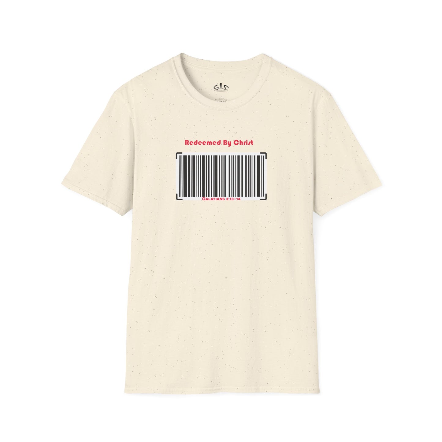 Redeemed By Christ (Red/Black) Unisex Softstyle T-Shirt - Stay In Spirit Shop