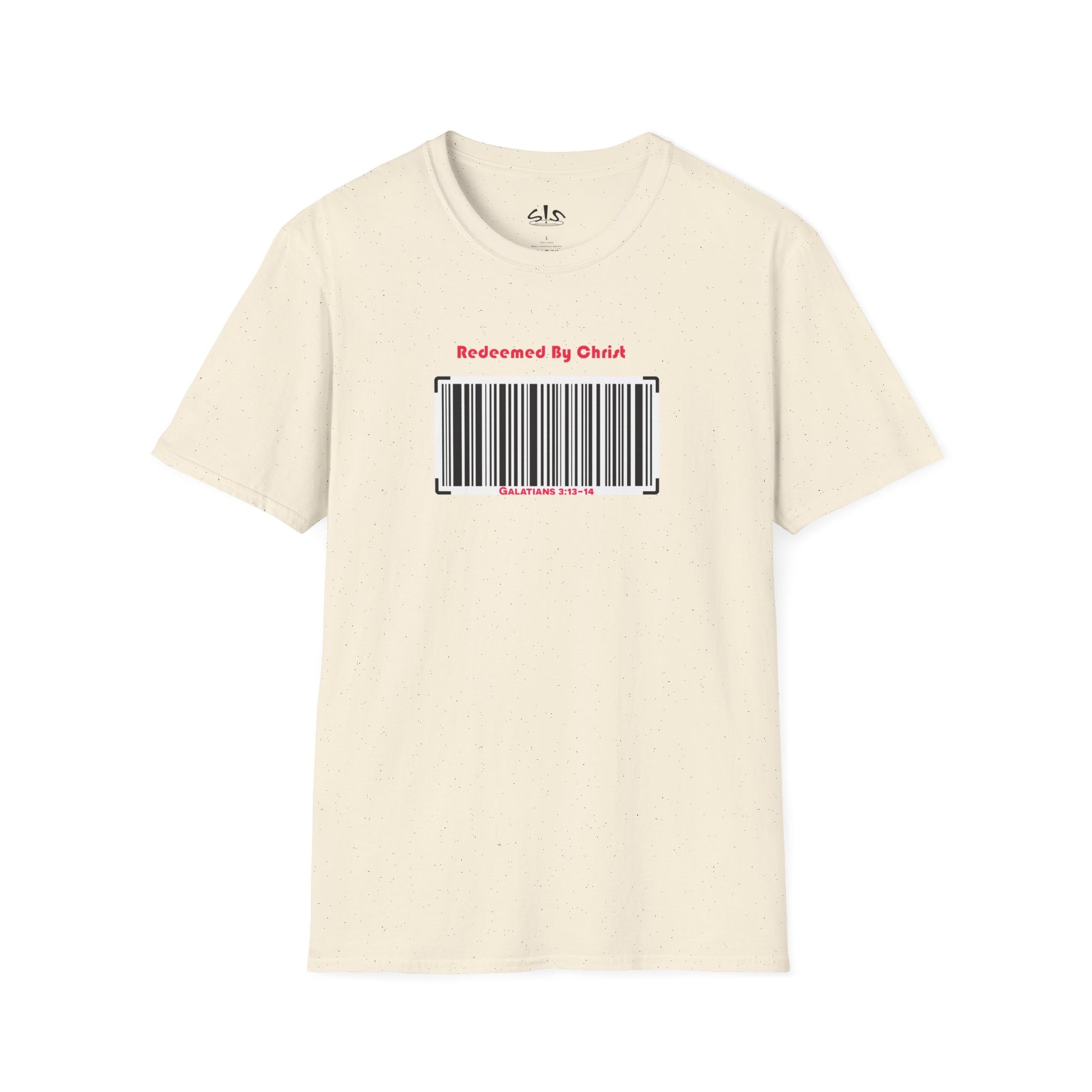 Redeemed By Christ (Red/Black) Unisex Softstyle T-Shirt - Stay In Spirit Shop