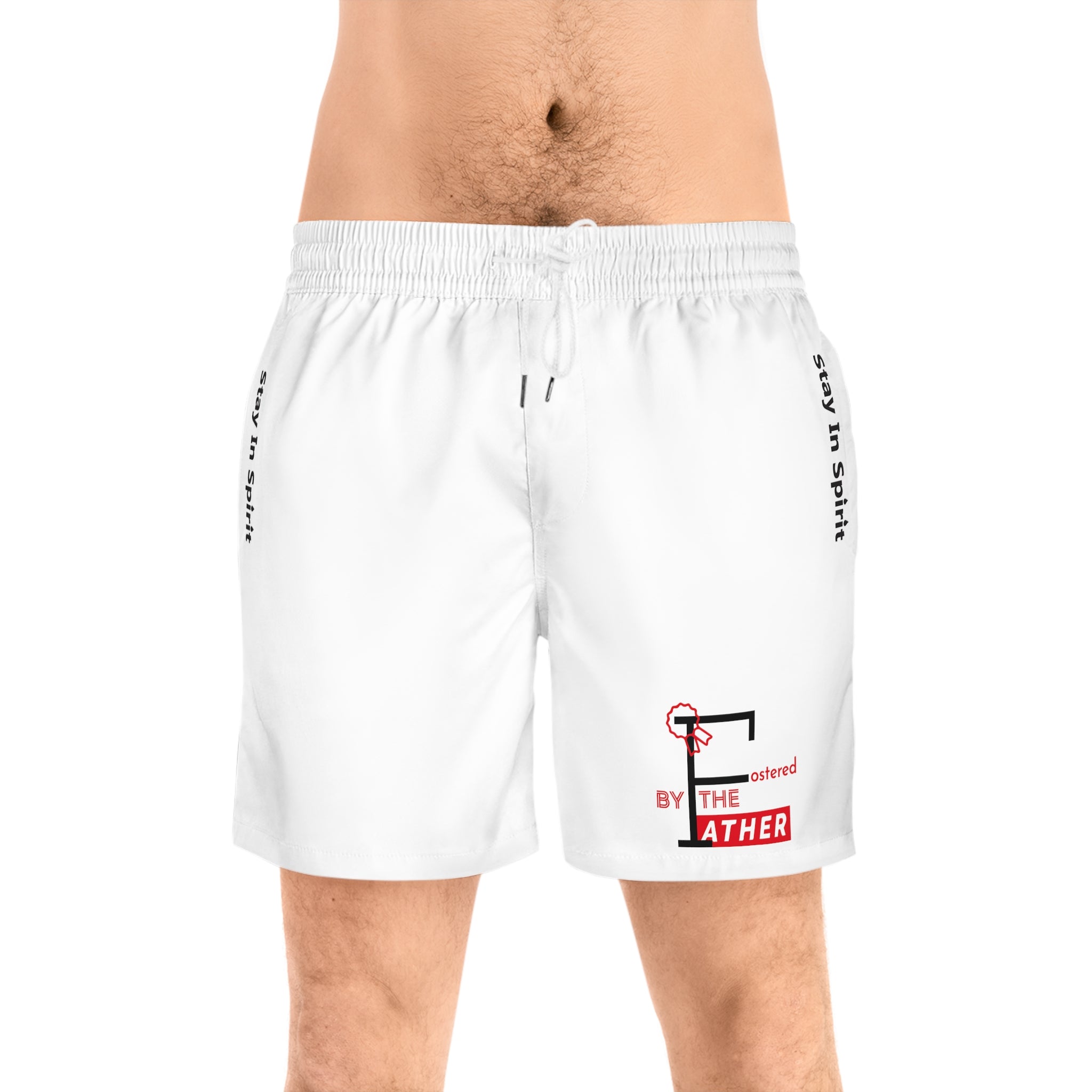 Stay In Spirit/ Fostered by the Father Men's Mid-Length Swim Shorts - Stay In Spirit Shop