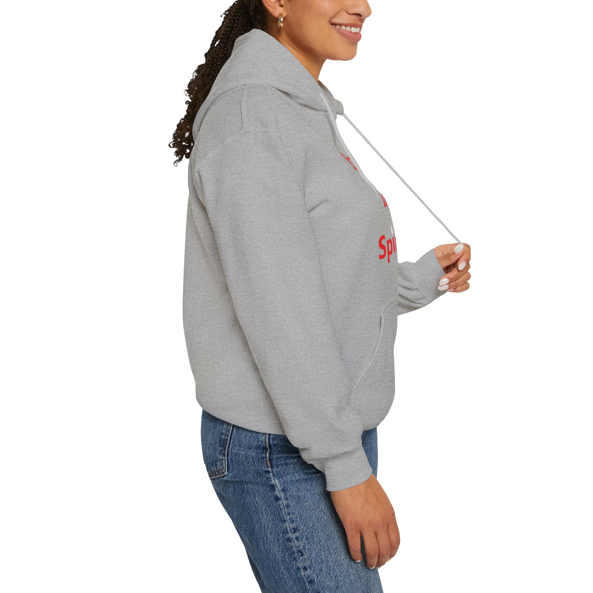 Stay In Spirit Red Lettered Unisex Heavy Blend™ Hooded Sweatshirt