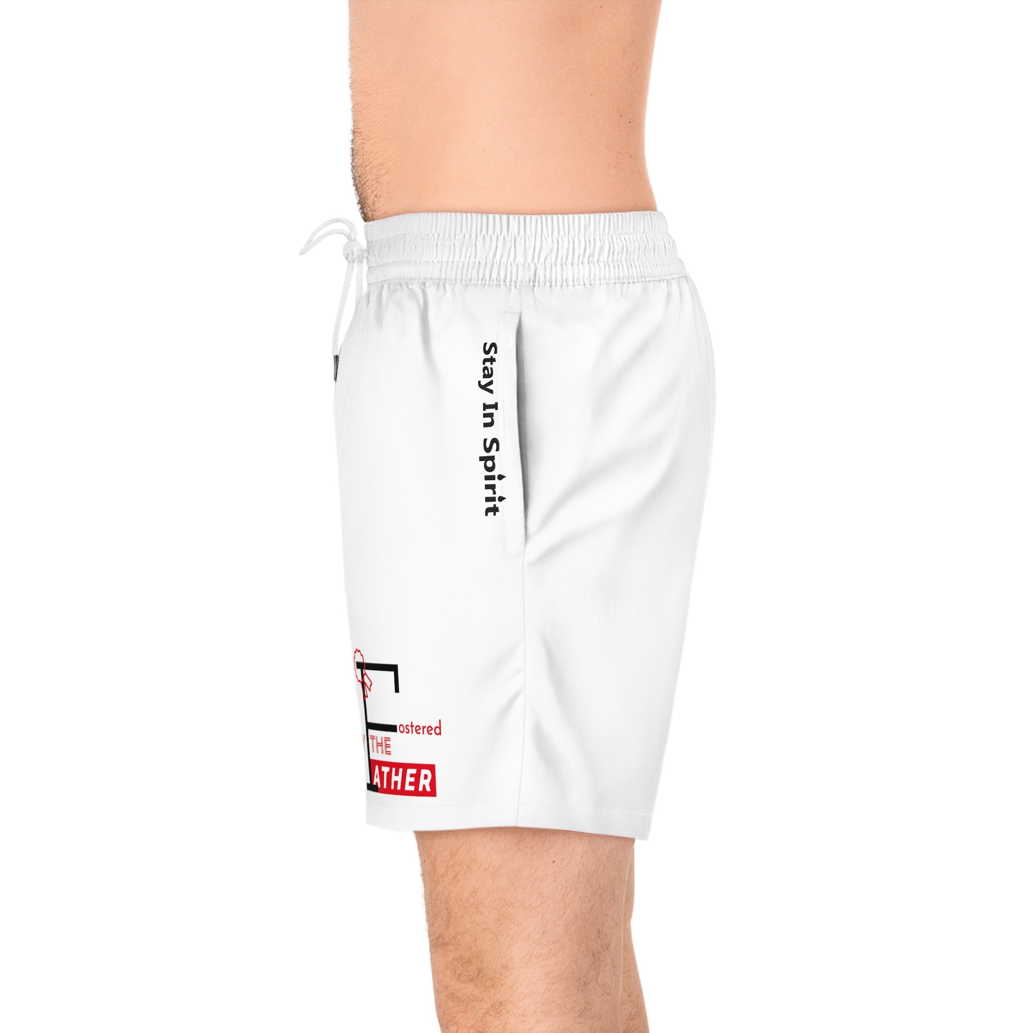 Stay In Spirit/ Fostered by the Father Men's Mid-Length Swim Shorts - Stay In Spirit Shop