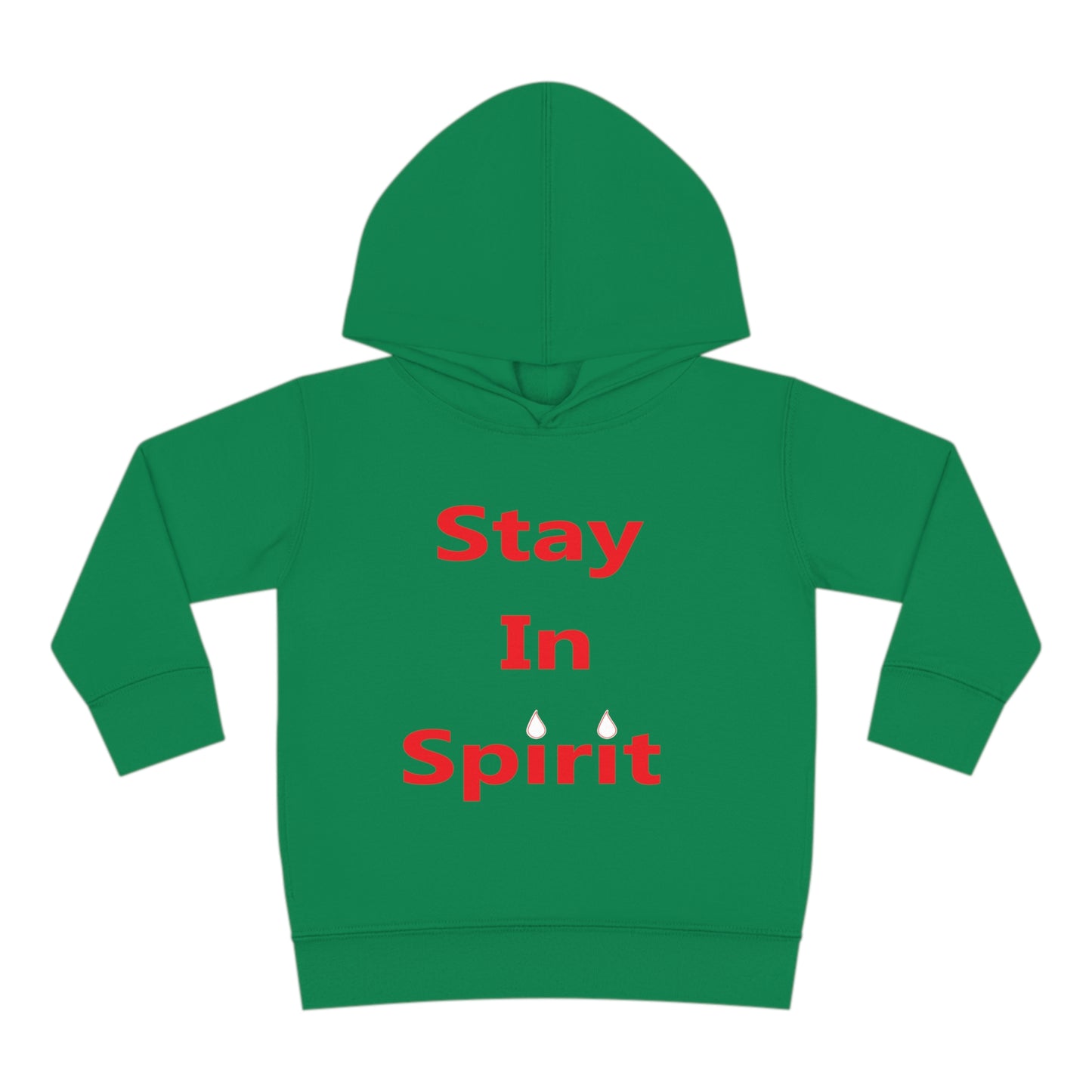 Stay In Spirit Red Lettered Toddler Pullover Fleece Hoodie - Stay In Spirit Shop