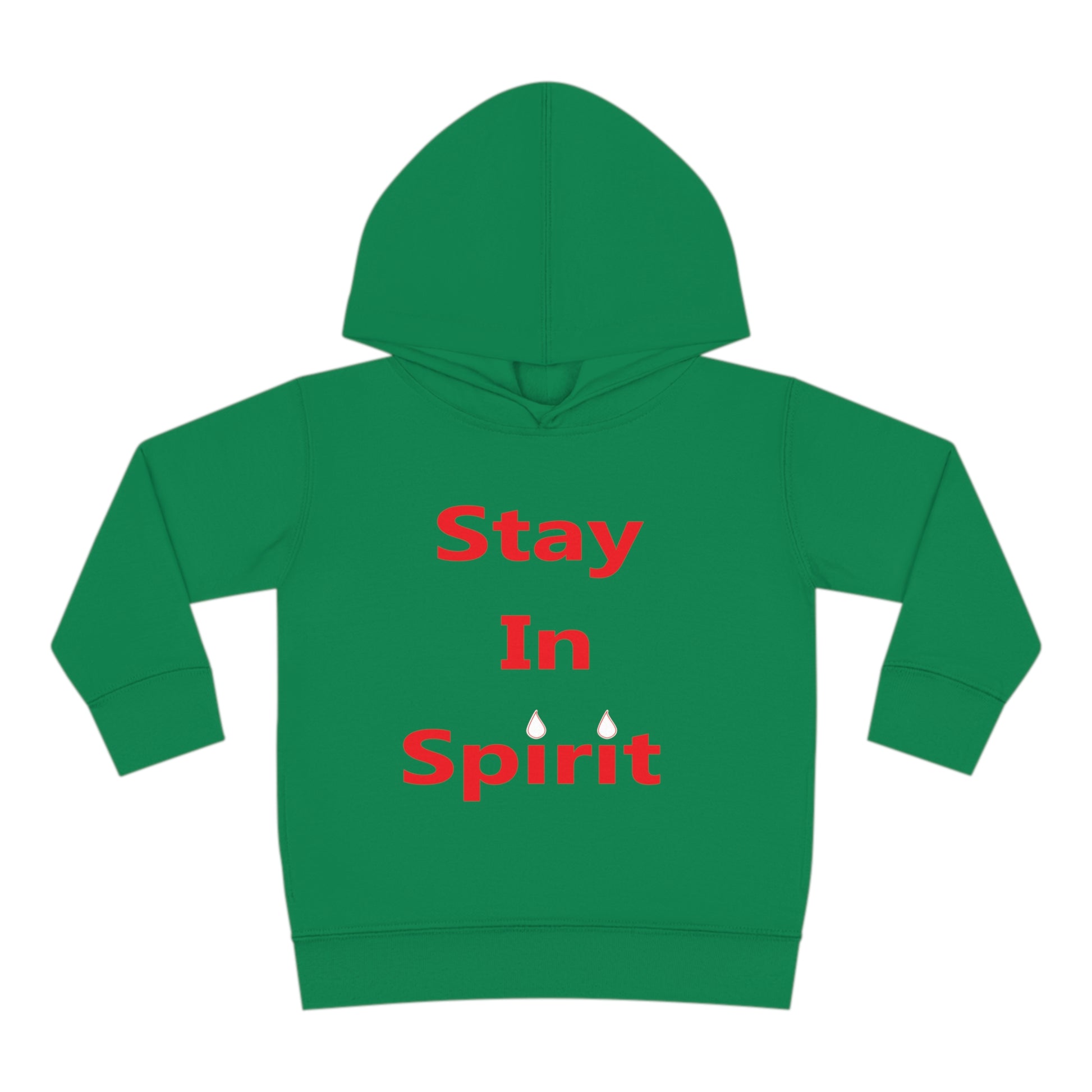 Stay In Spirit Red Lettered Toddler Pullover Fleece Hoodie - Stay In Spirit Shop
