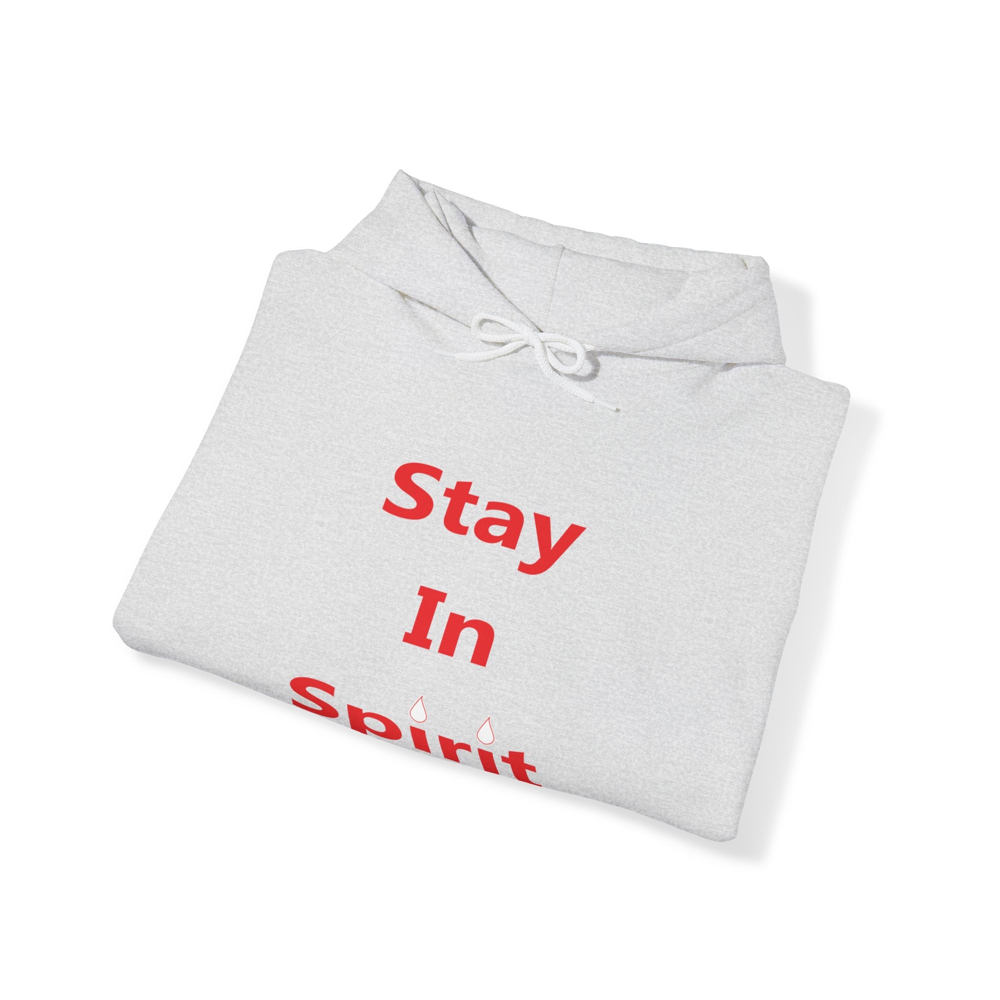 Stay In Spirit Red Lettered Unisex Heavy Blend™ Hooded Sweatshirt