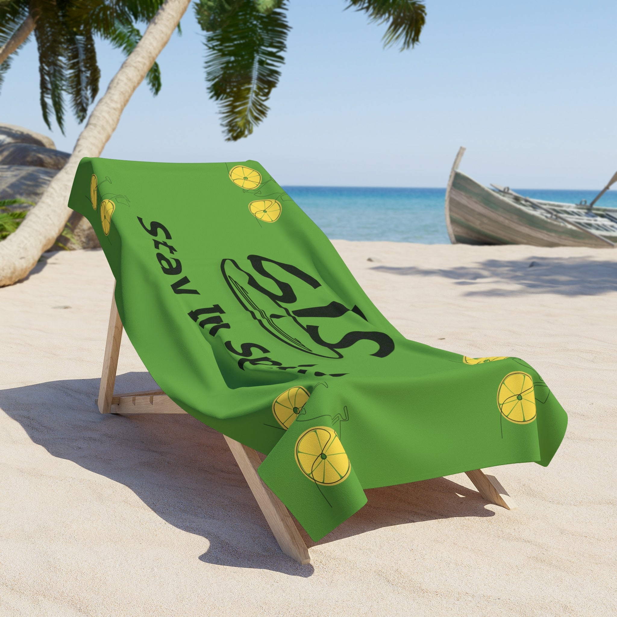 Stay In Spirit Green Beach Towel - Stay In Spirit Shop