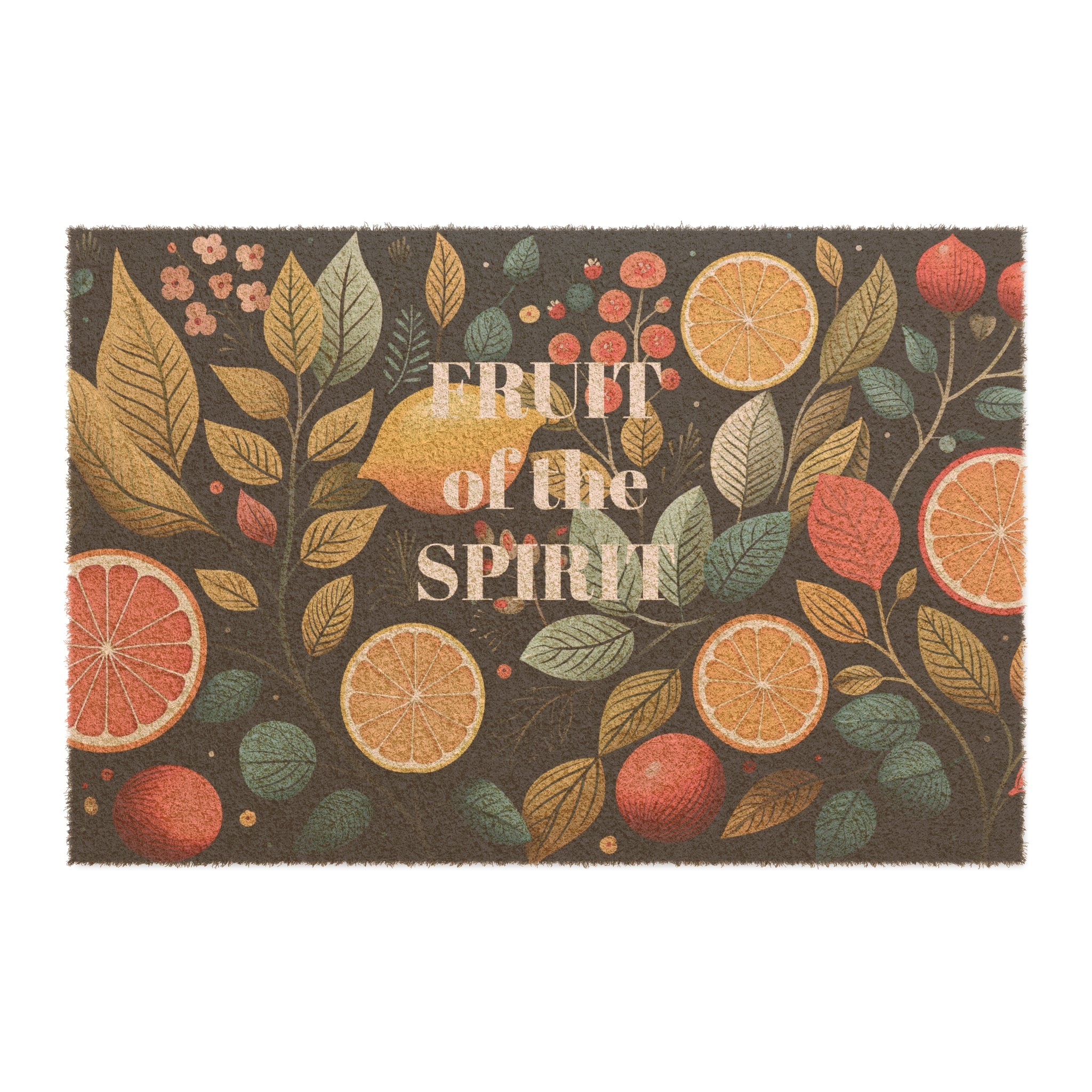 Fruit of the Spirit Black Multicolor Doormat - Stay In Spirit Shop