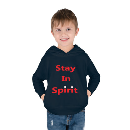 Stay In Spirit Red Lettered Toddler Pullover Fleece Hoodie - Stay In Spirit Shop