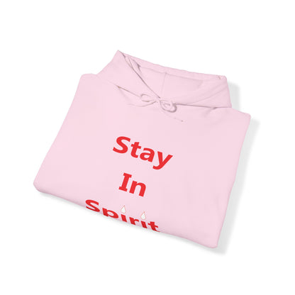 Stay In Spirit Red Lettered Unisex Heavy Blend™ Hooded Sweatshirt