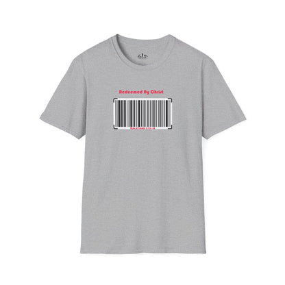 Redeemed By Christ (Red/Black) Unisex Softstyle T-Shirt - Stay In Spirit Shop