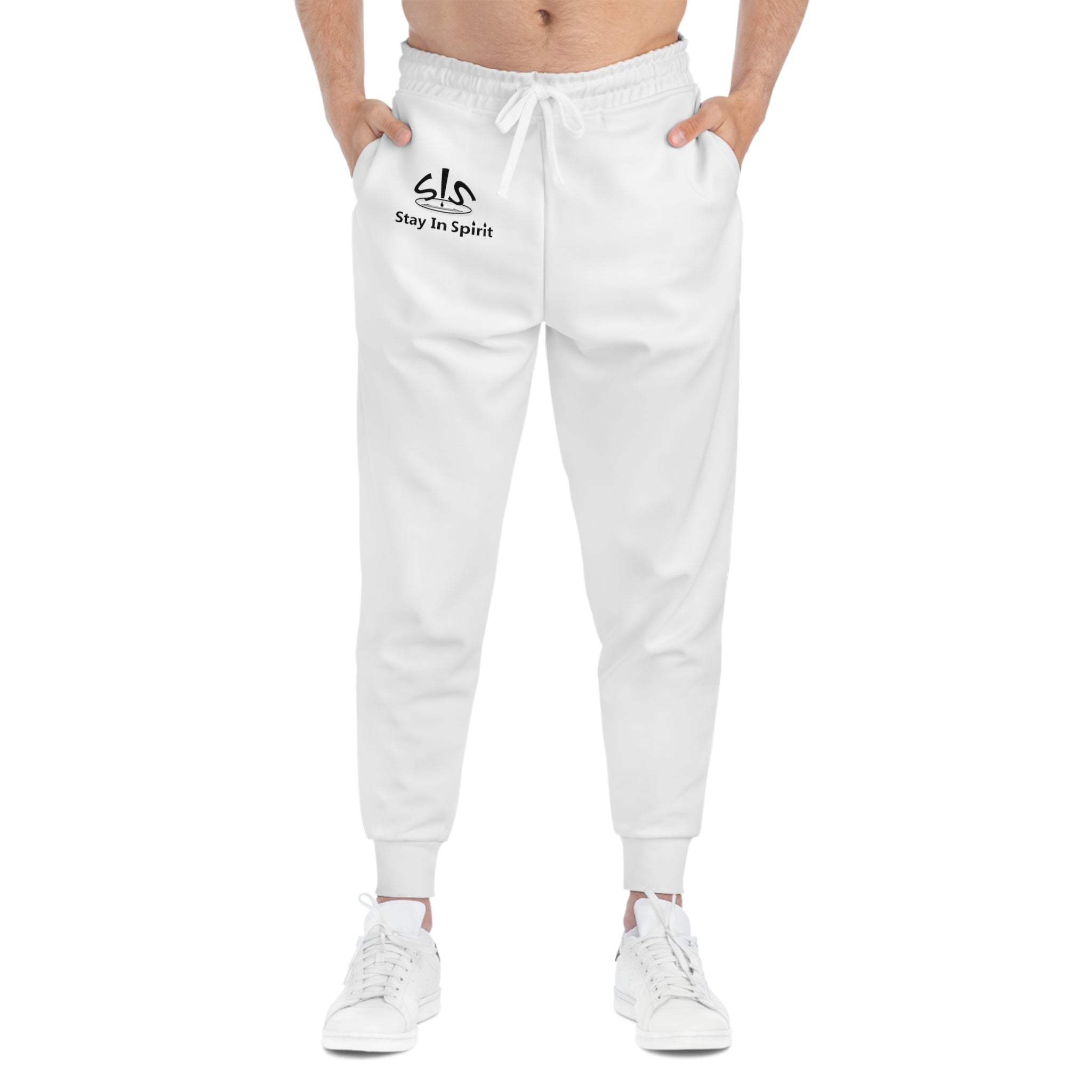 Stay In Spirit Black Logo Athletic Joggers - Stay In Spirit Shop