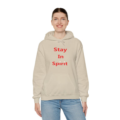 Stay In Spirit Red Lettered Unisex Heavy Blend™ Hooded Sweatshirt