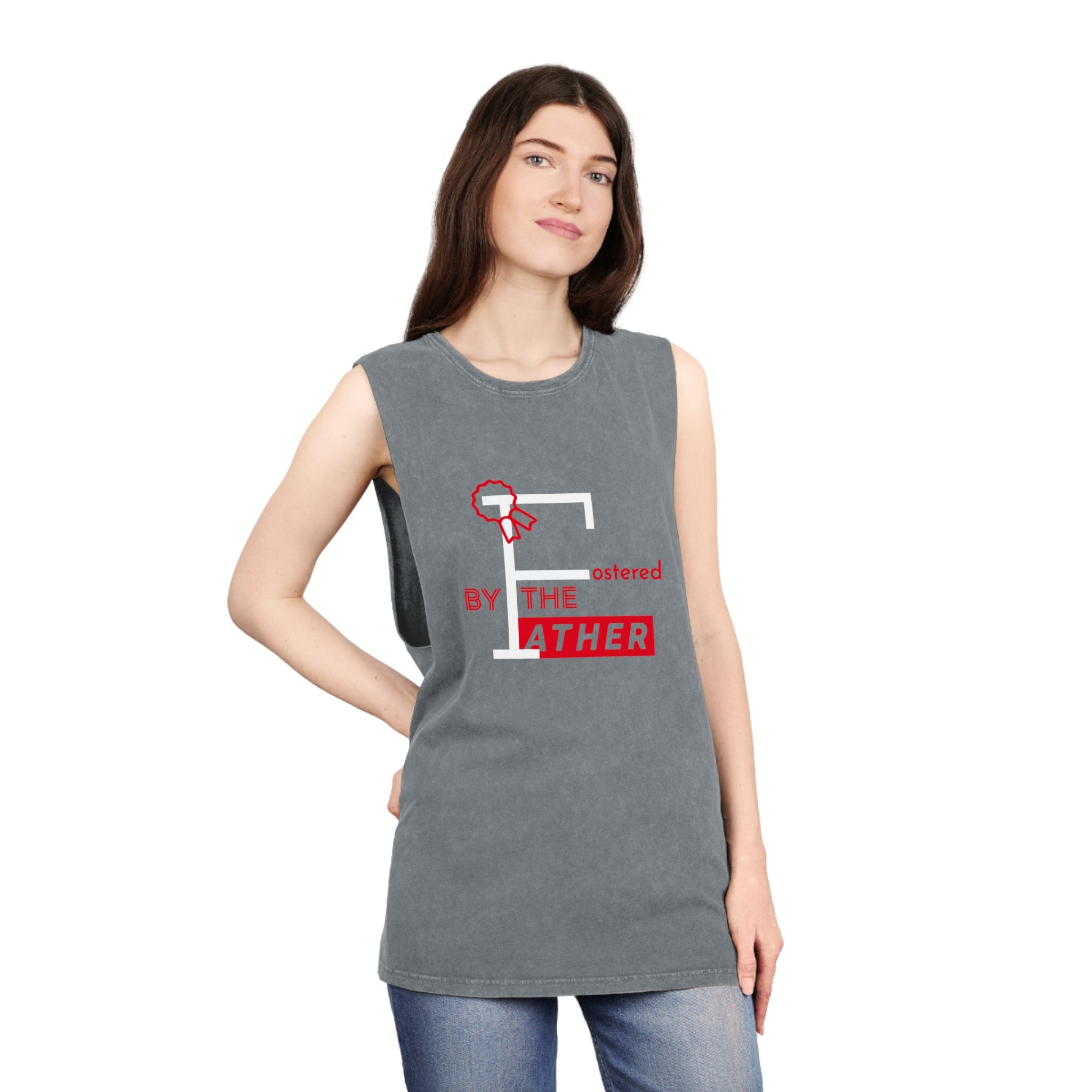 Fostered by the Father Unisex Stonewash Tank Top - Stay In Spirit Shop