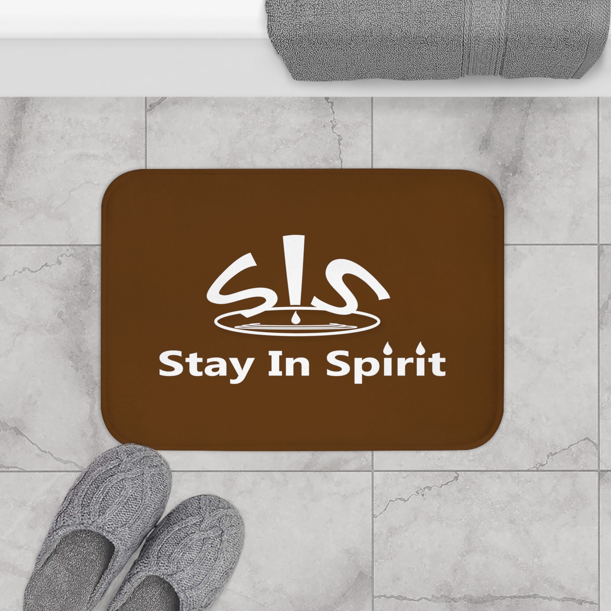 Stay In Spirit Bath Mat (Brown) - Stay In Spirit Shop