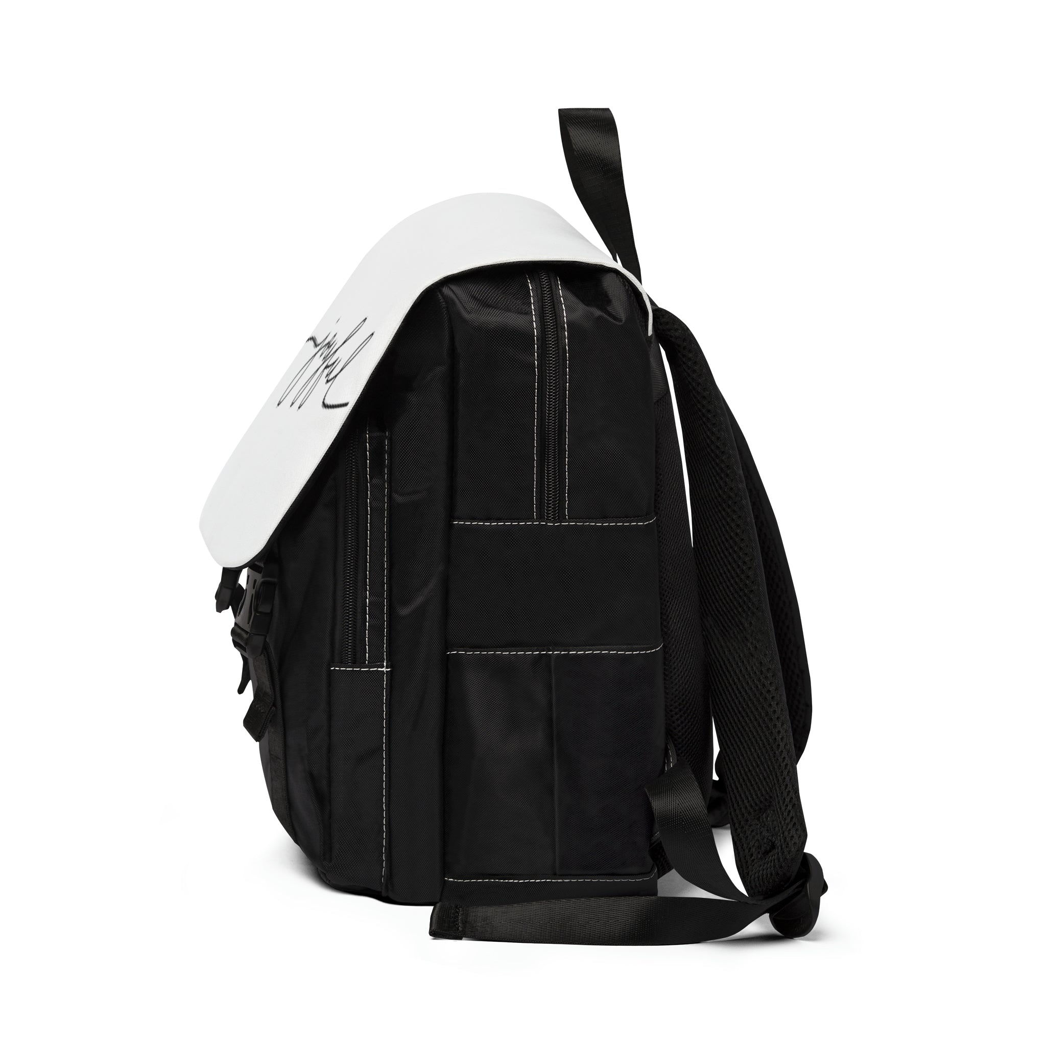 Joyful Black/White Unisex Casual Shoulder Backpack - Stay In Spirit Shop