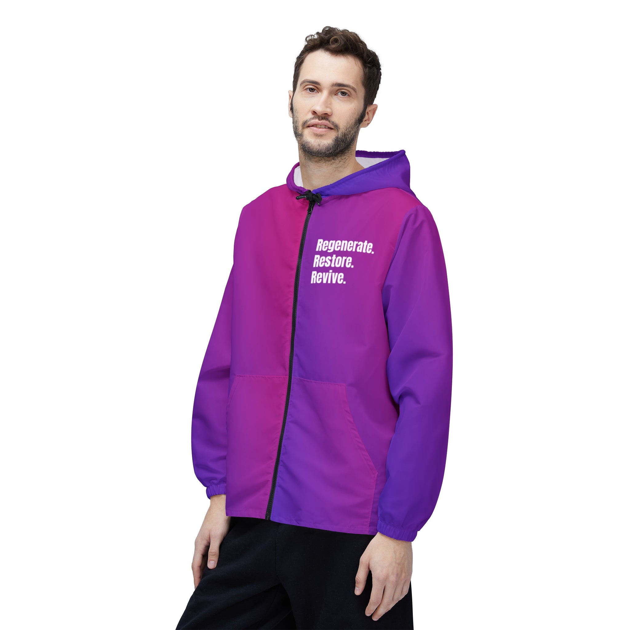 Regenerate Restore Revive Purple Blend Windbreaker Jacket - Stay In Spirit Shop