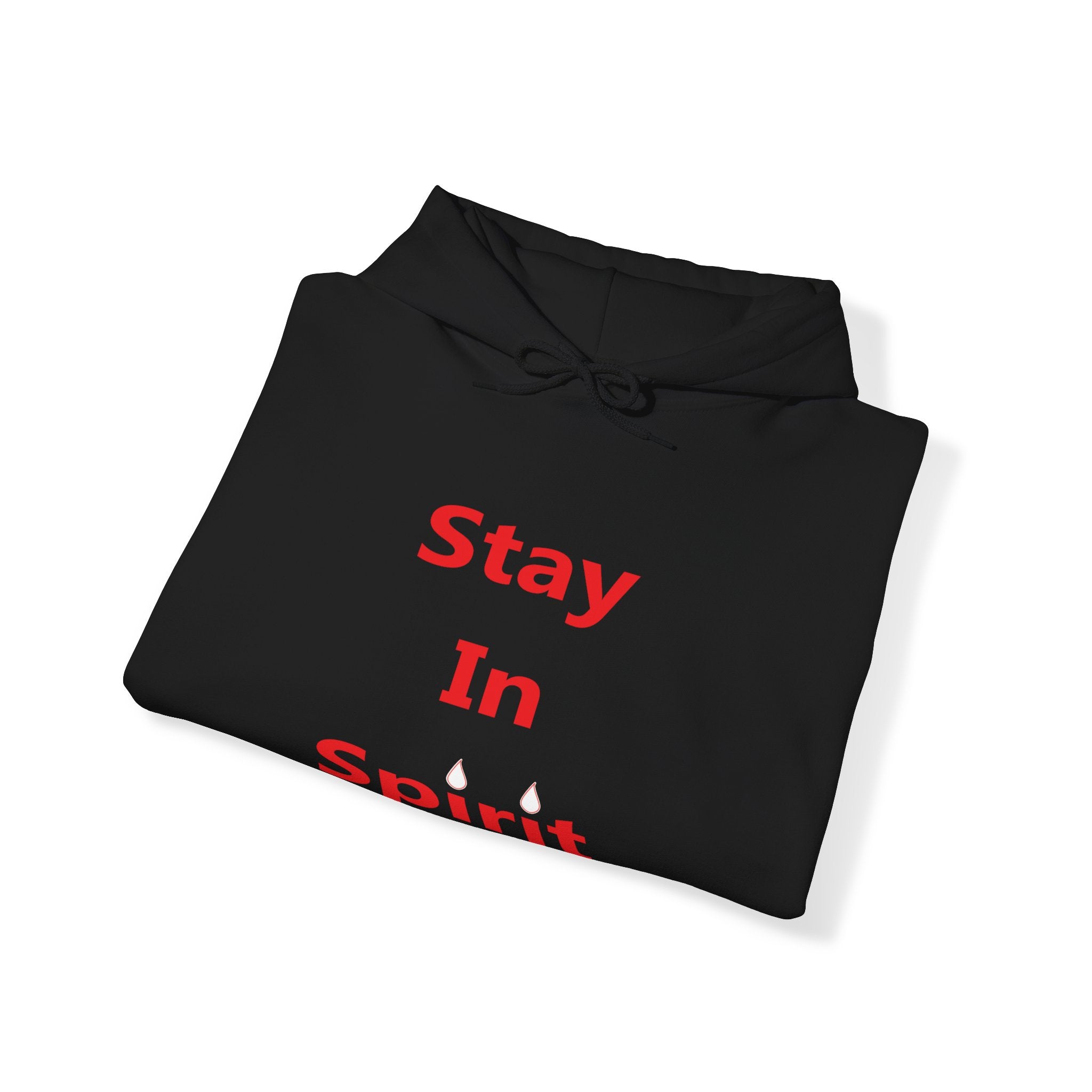 Stay In Spirit Red Lettered Unisex Heavy Blend™ Hooded Sweatshirt